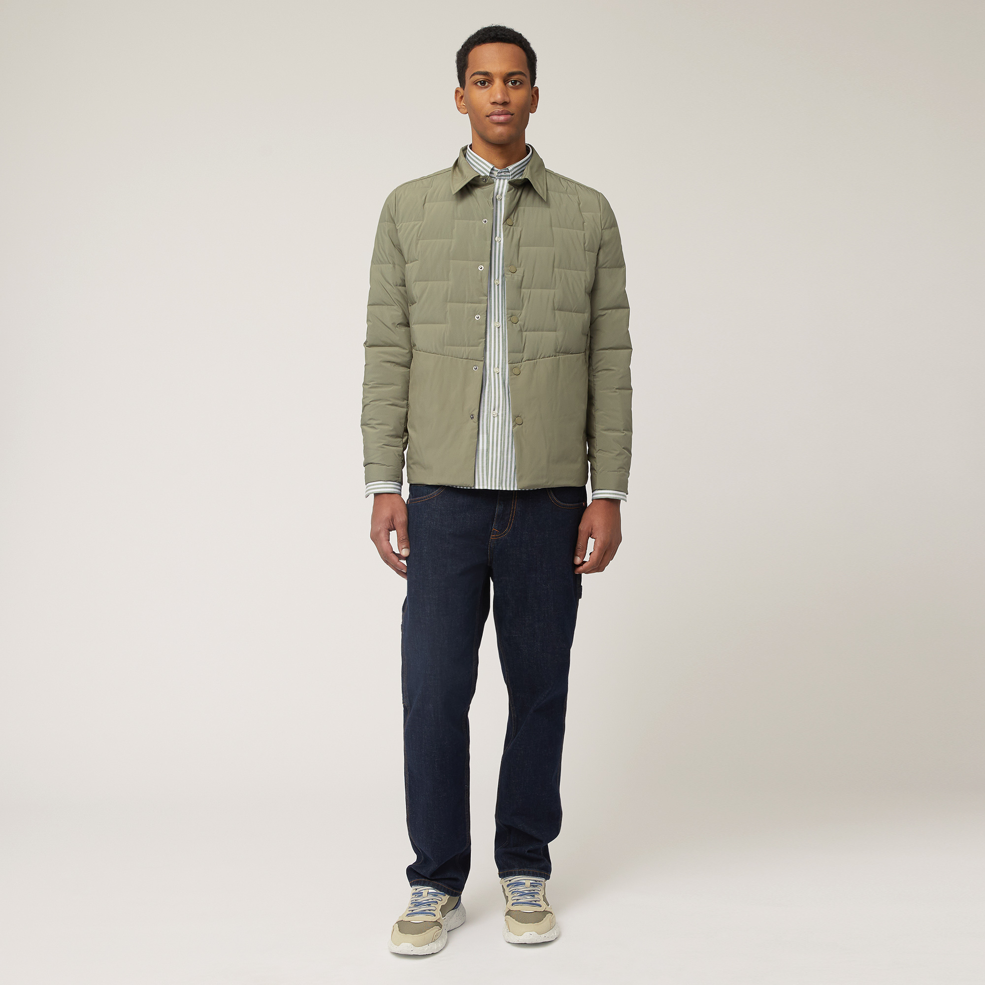 Jacket with Shirt Collar, Military Green, large image number 3