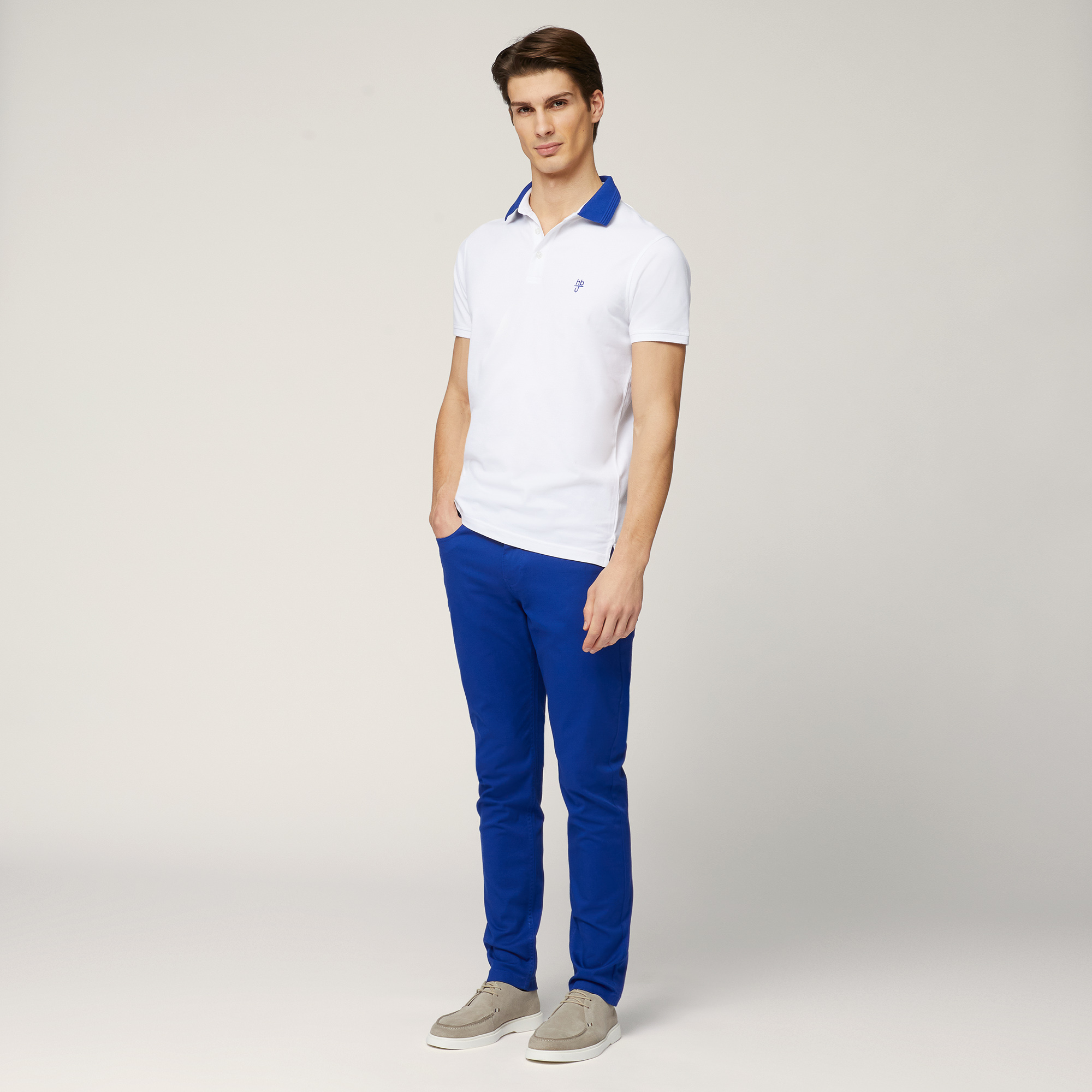 Five-Pocket Twill Pants, Electric Blue, large image number 3