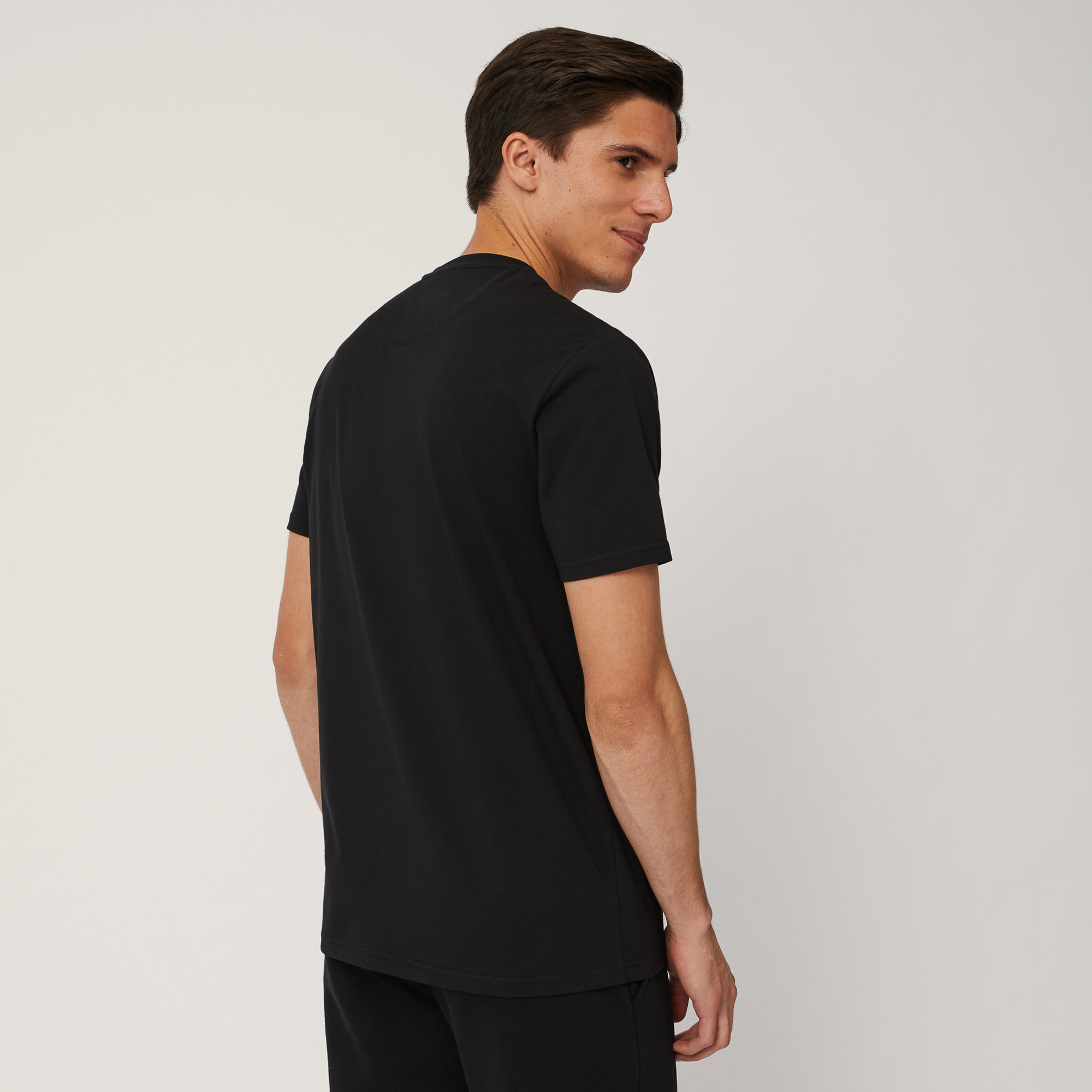 City T-shirt with Logo Pocket, Black , large image number 1