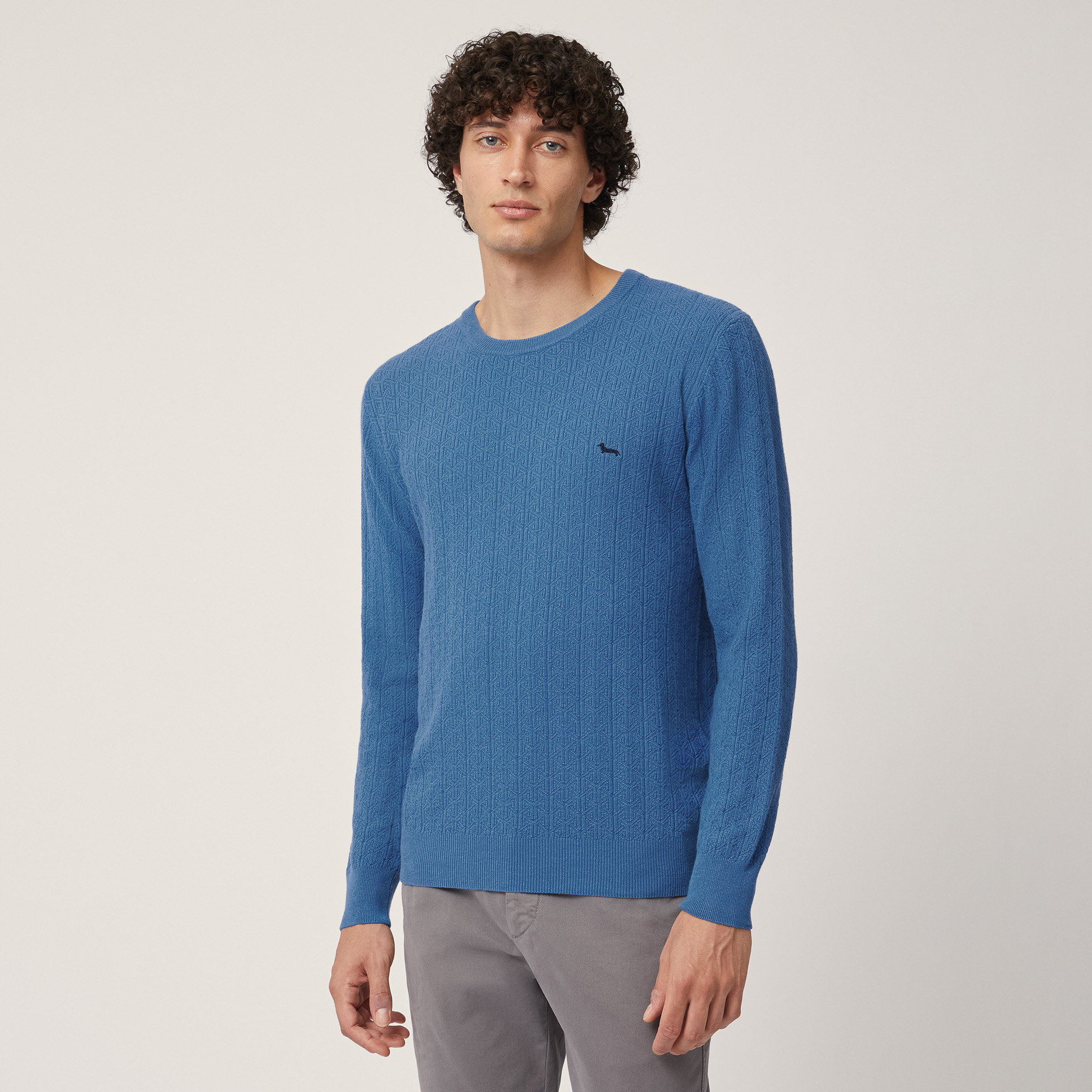 Sweater with 3D Detailing, Blu, large image number 0