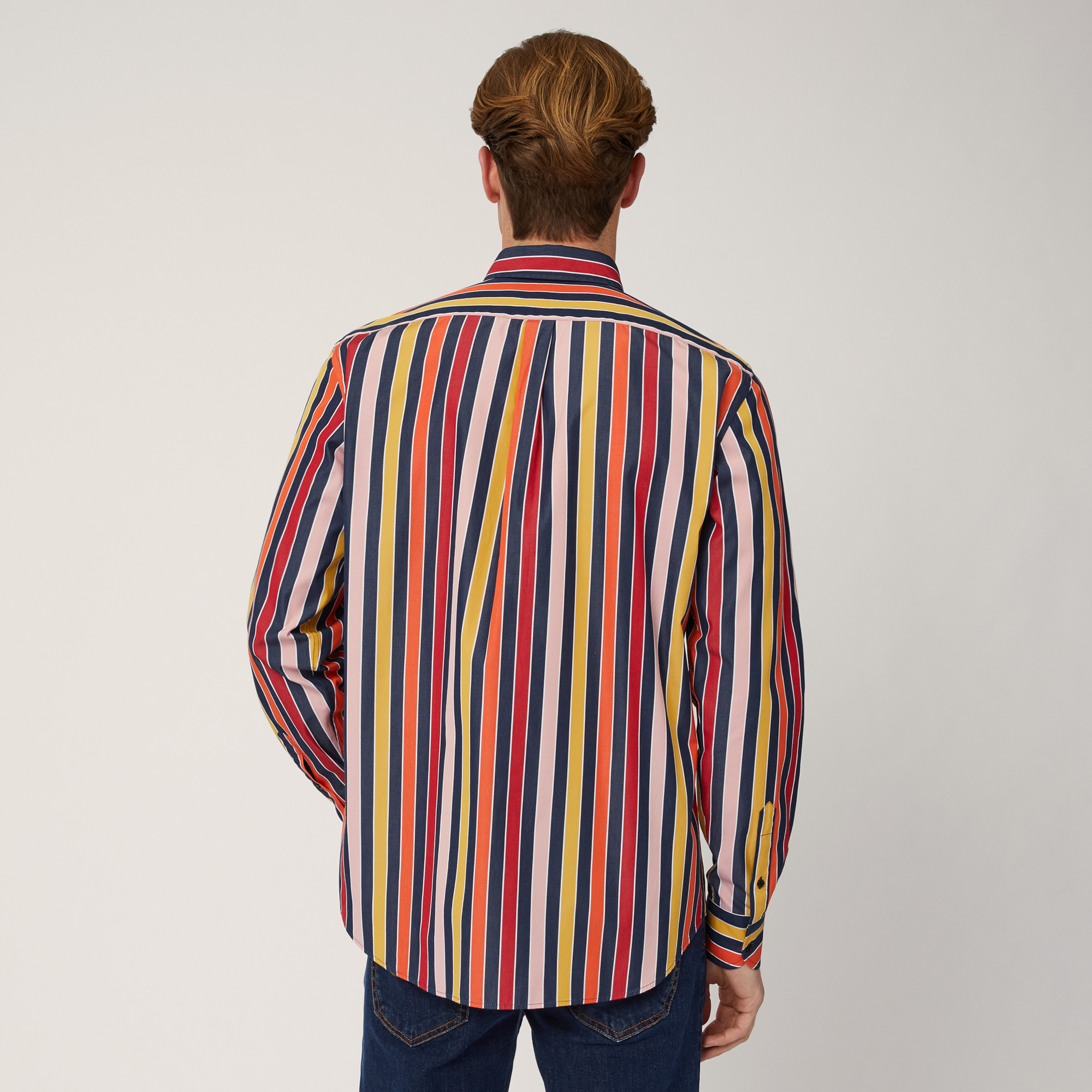 Multicolor Stripe Shirt, Blu, large image number 1