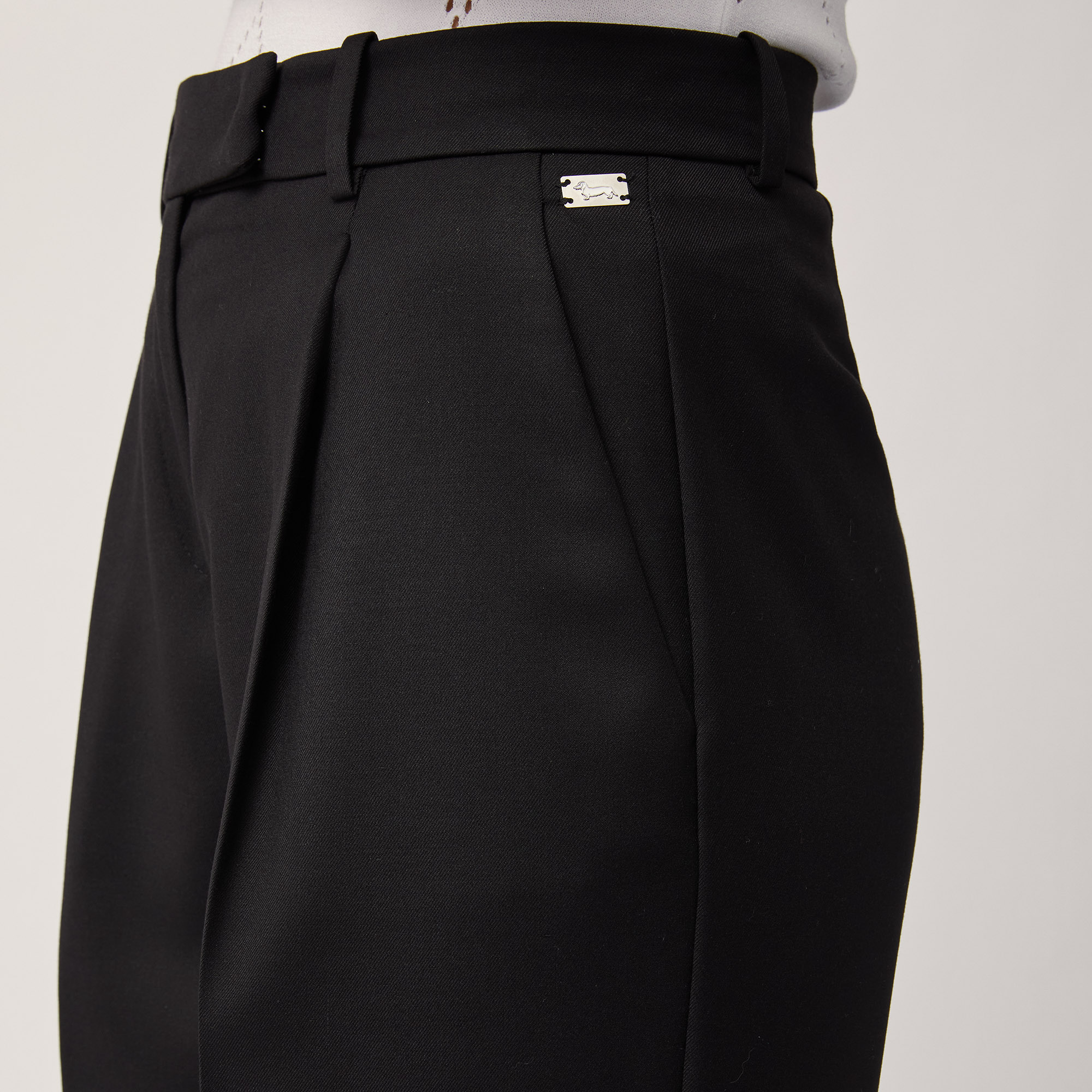 Pants with Pleats, Black , large image number 2