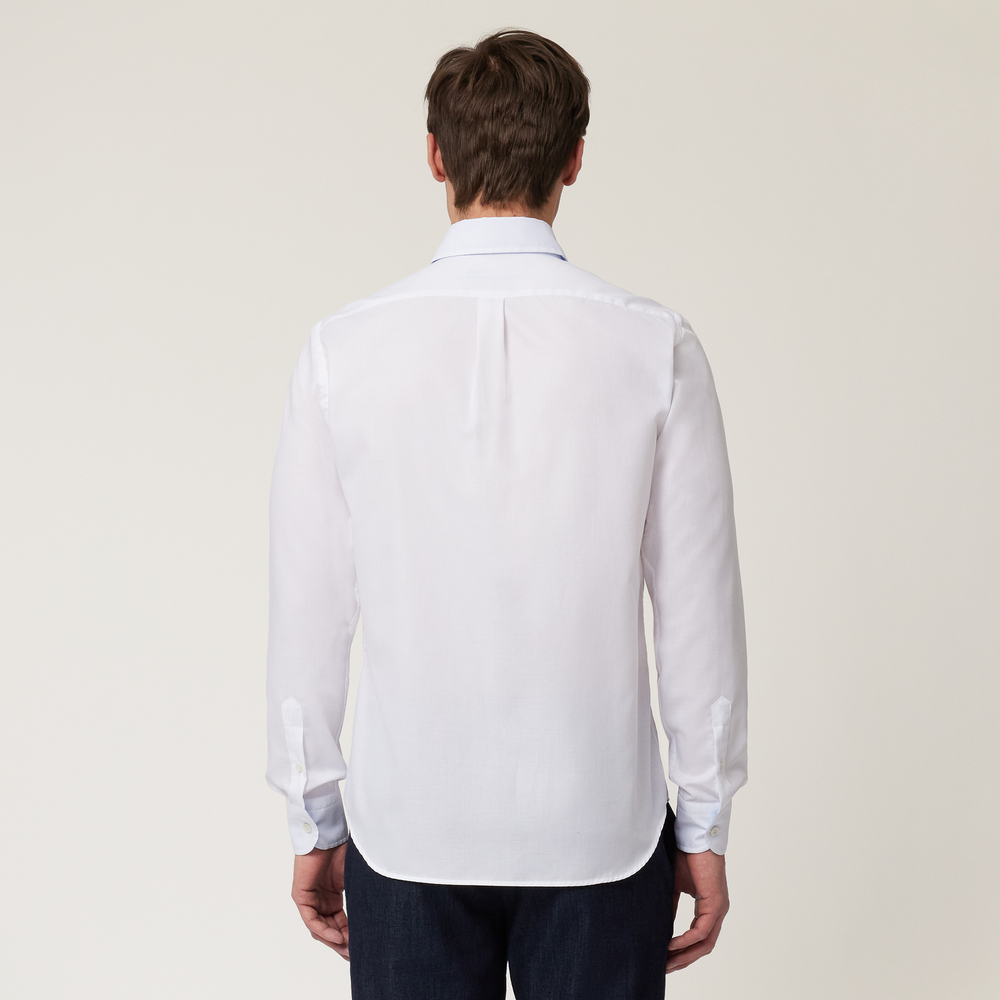 Woven Cotton Shirt, White, large image number 1