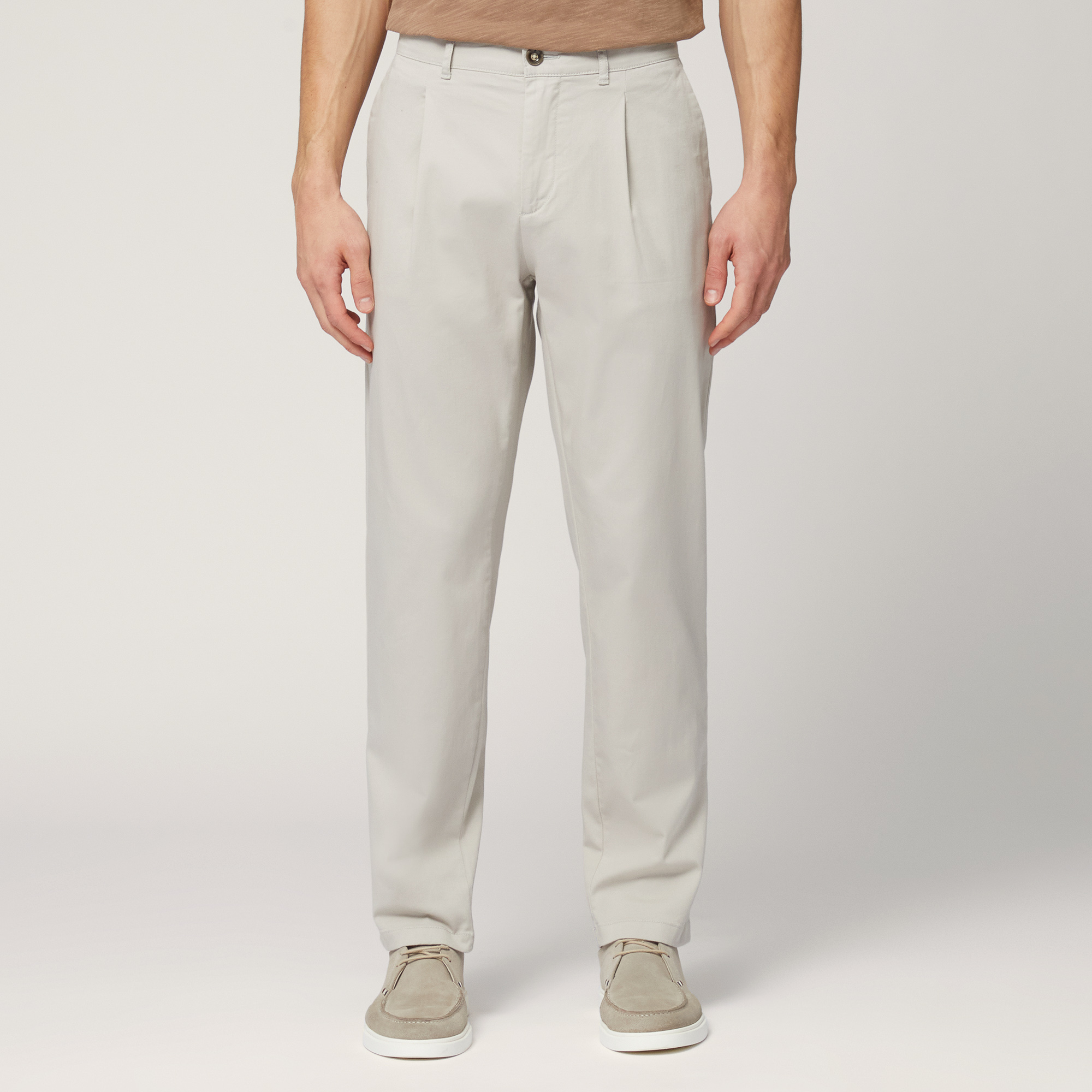 Pantaloni Chino Carrot Fit, Sabbia, large