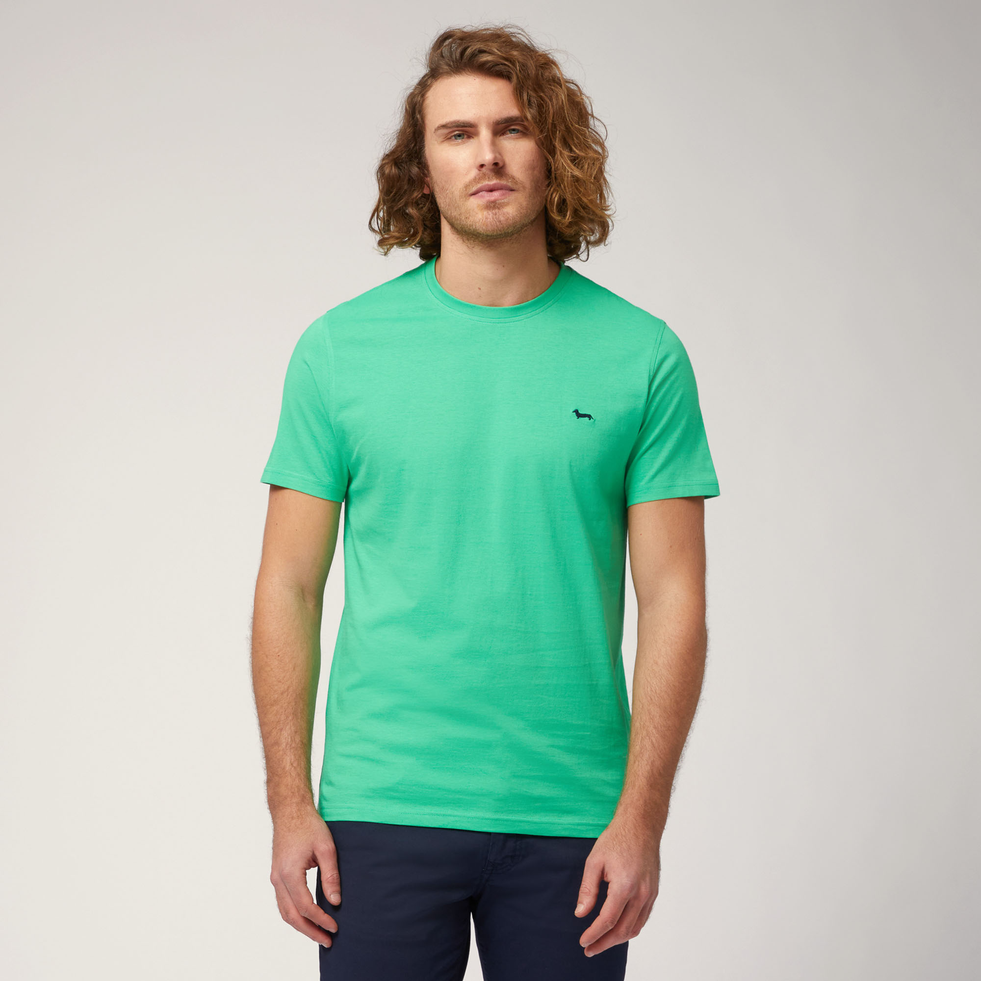 T-Shirt with Contrasting Logo, Herb, large image number 0