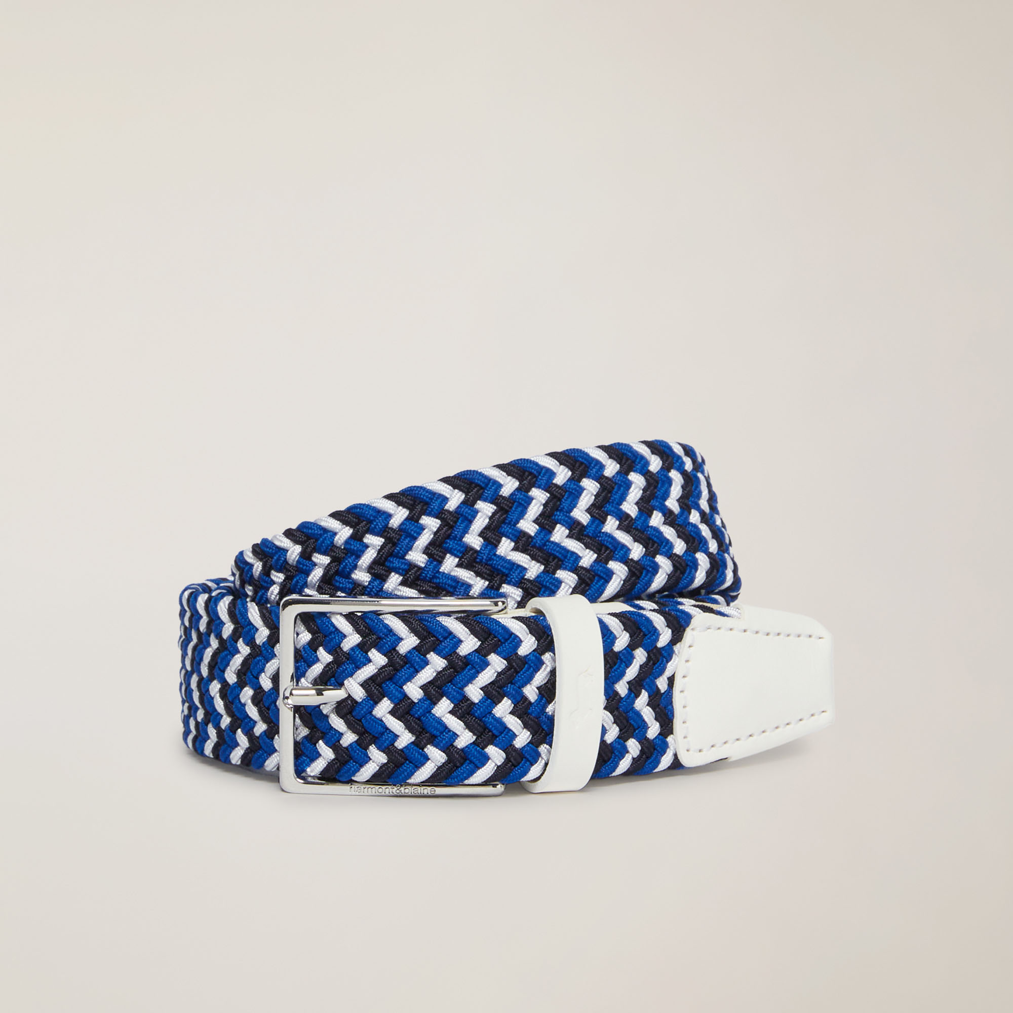 Multicolor Woven Belt, White / Blue, large image number 0