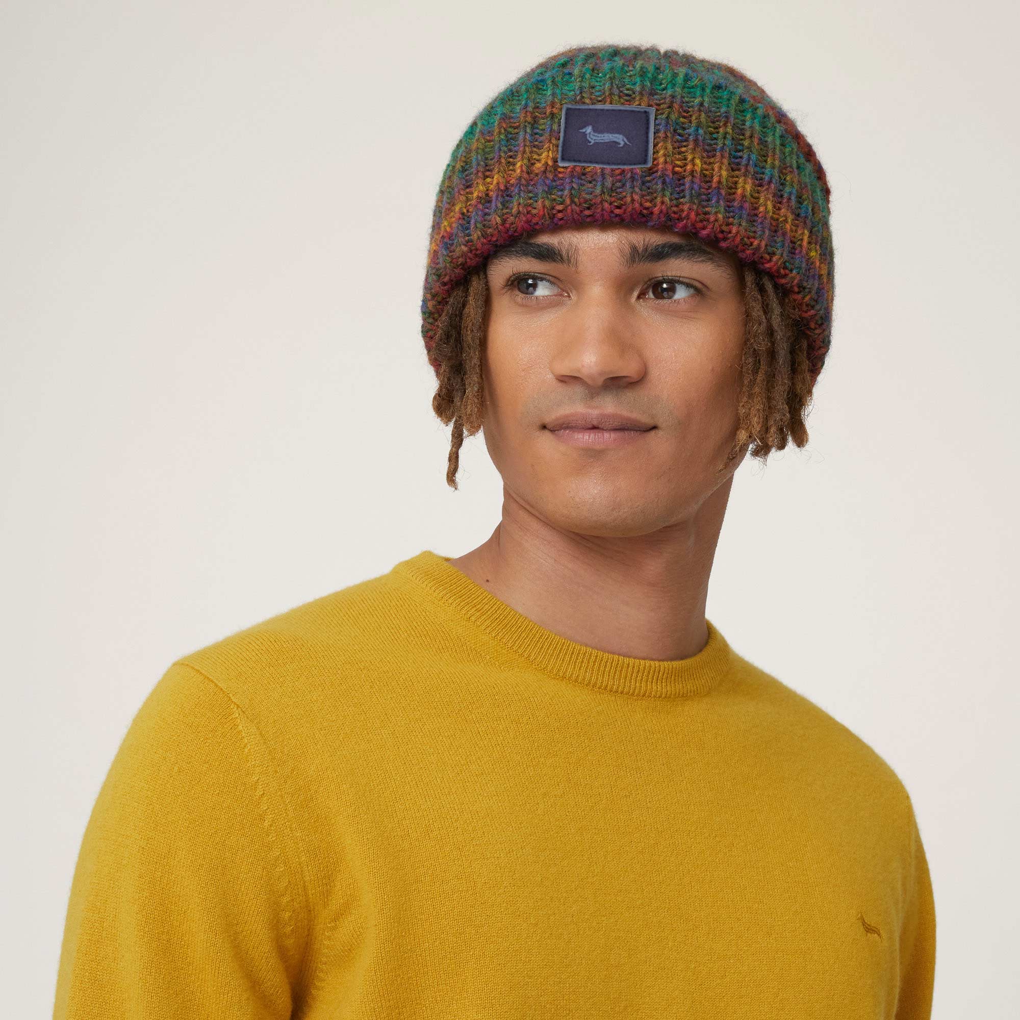 Beanie In Misto Lana Vergine, Multicolor, large image number 2