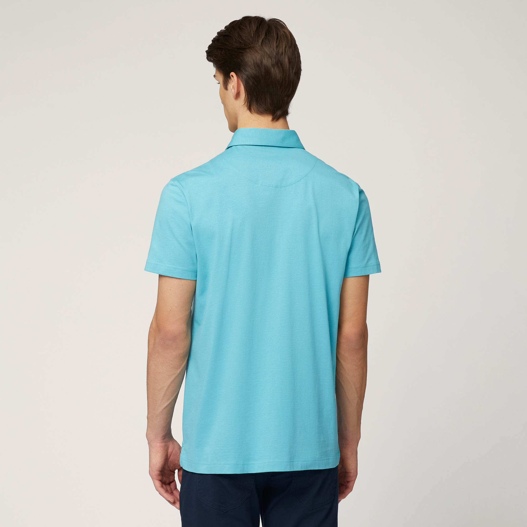 Cotton Shirt-Polo, Peacock Green, large image number 1