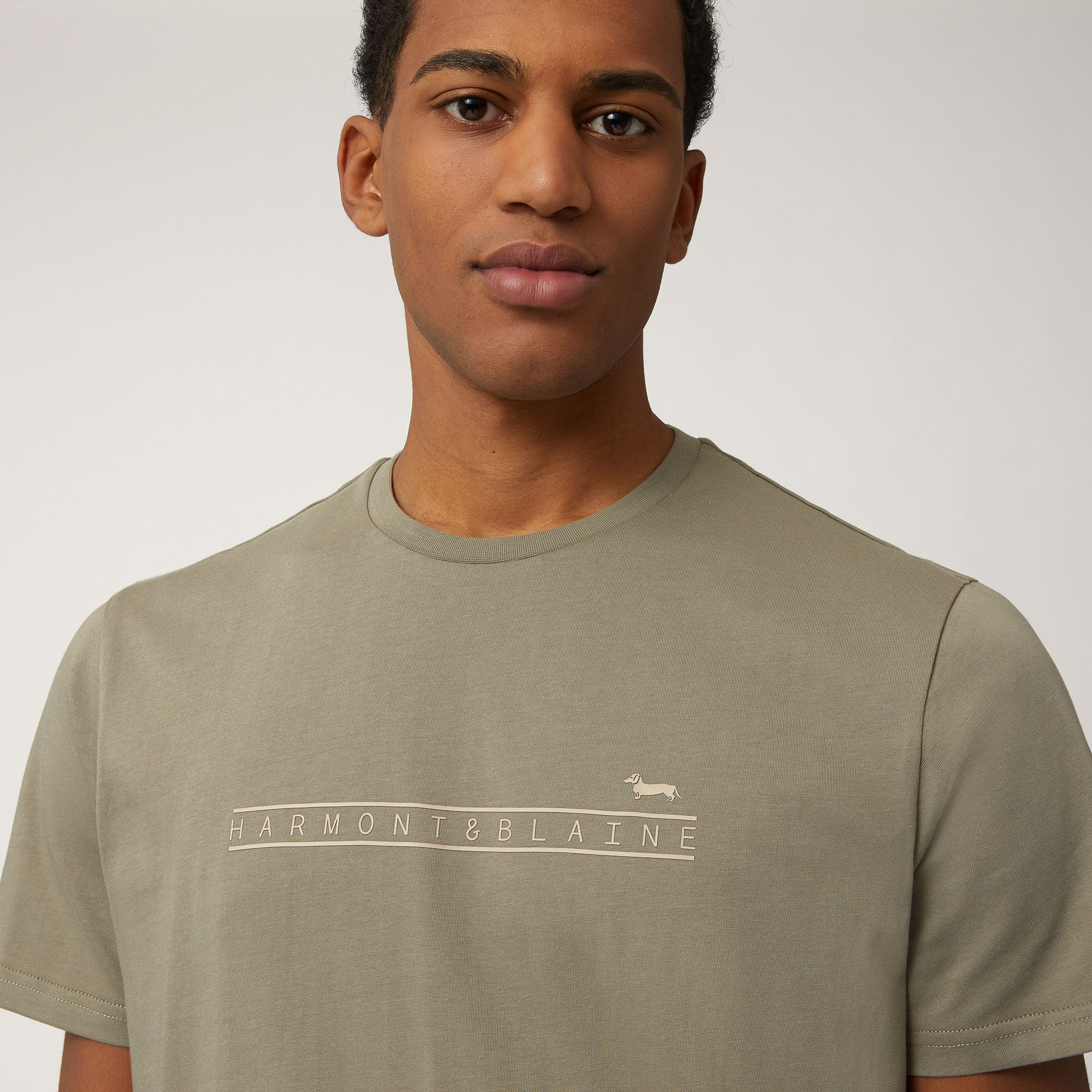 Cotton Branded T-Shirt, Spinach Green, large image number 2