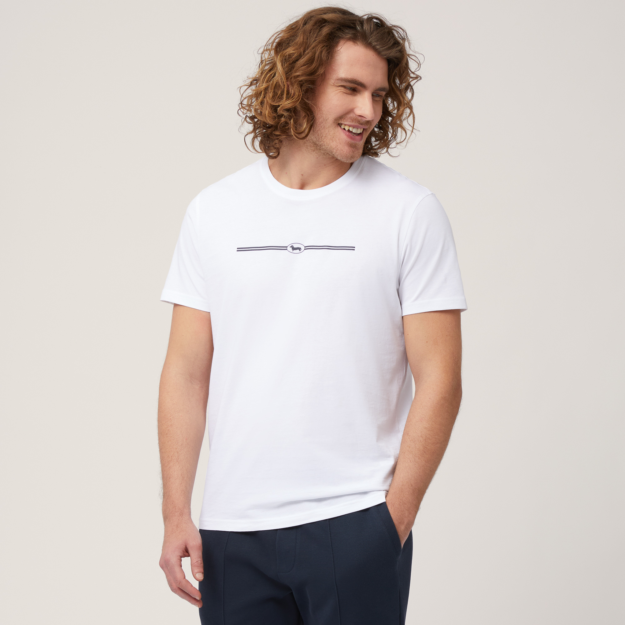 T-shirt Avec Logo 3D, Blanc, large image number 0