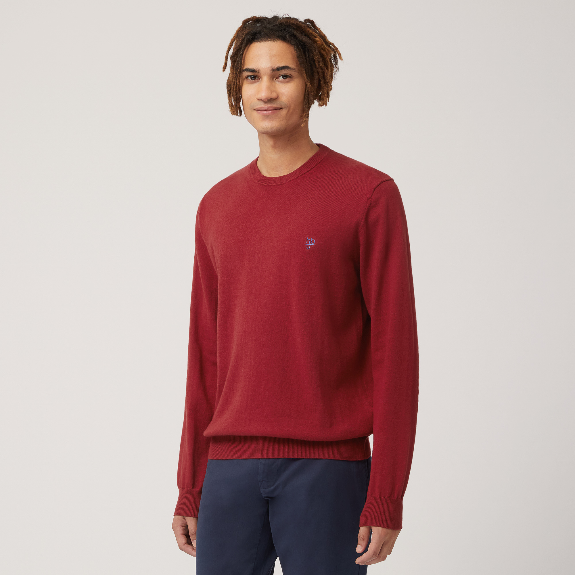 Maglia In Cotone E Cashmere, Rosso, large