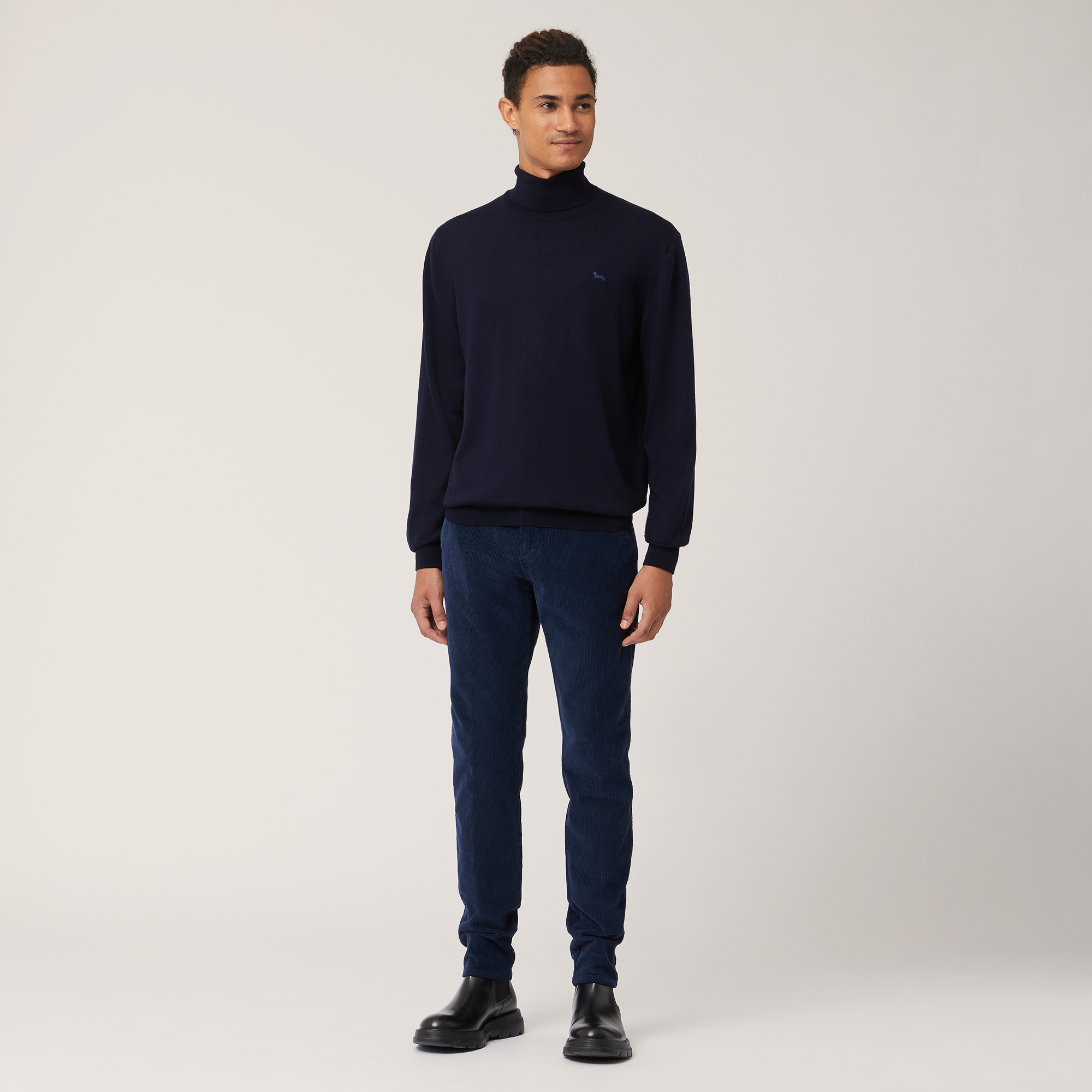 Merino Wool Turtleneck, Blu, large image number 3