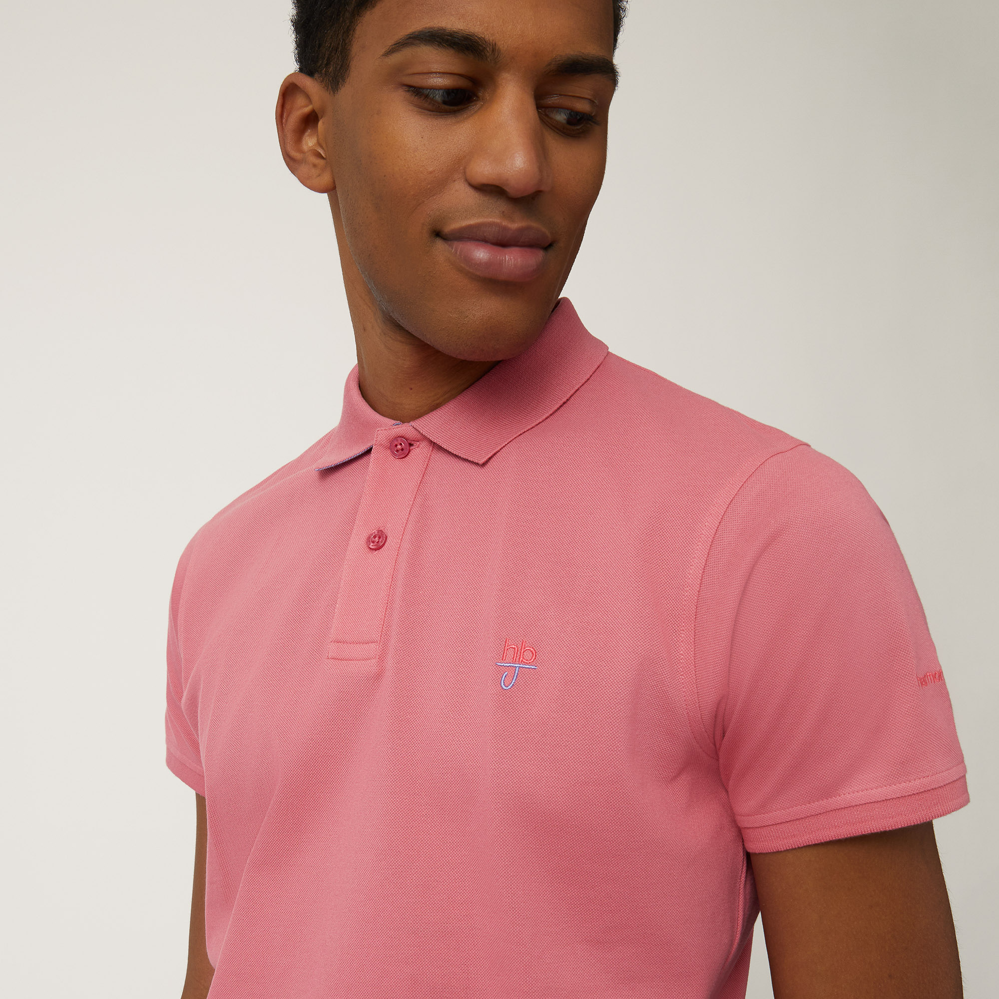 Narrow-Fit Cotton Polo, Hibiscus, large image number 2