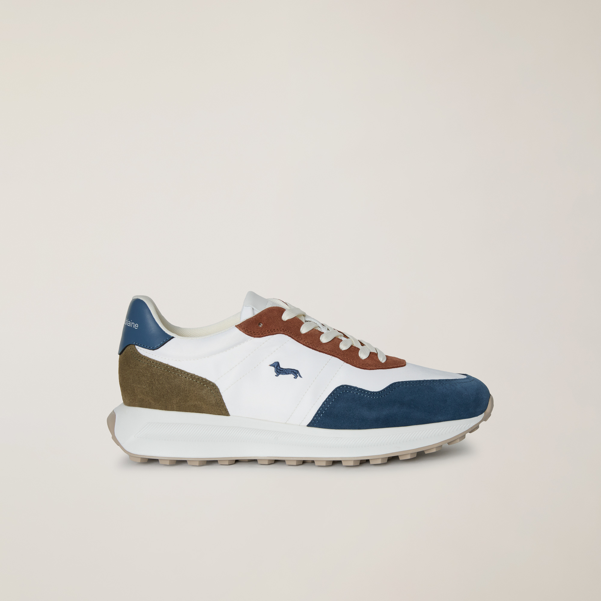 Sneaker with two-tone sole, Navy/Cream, large image number 0