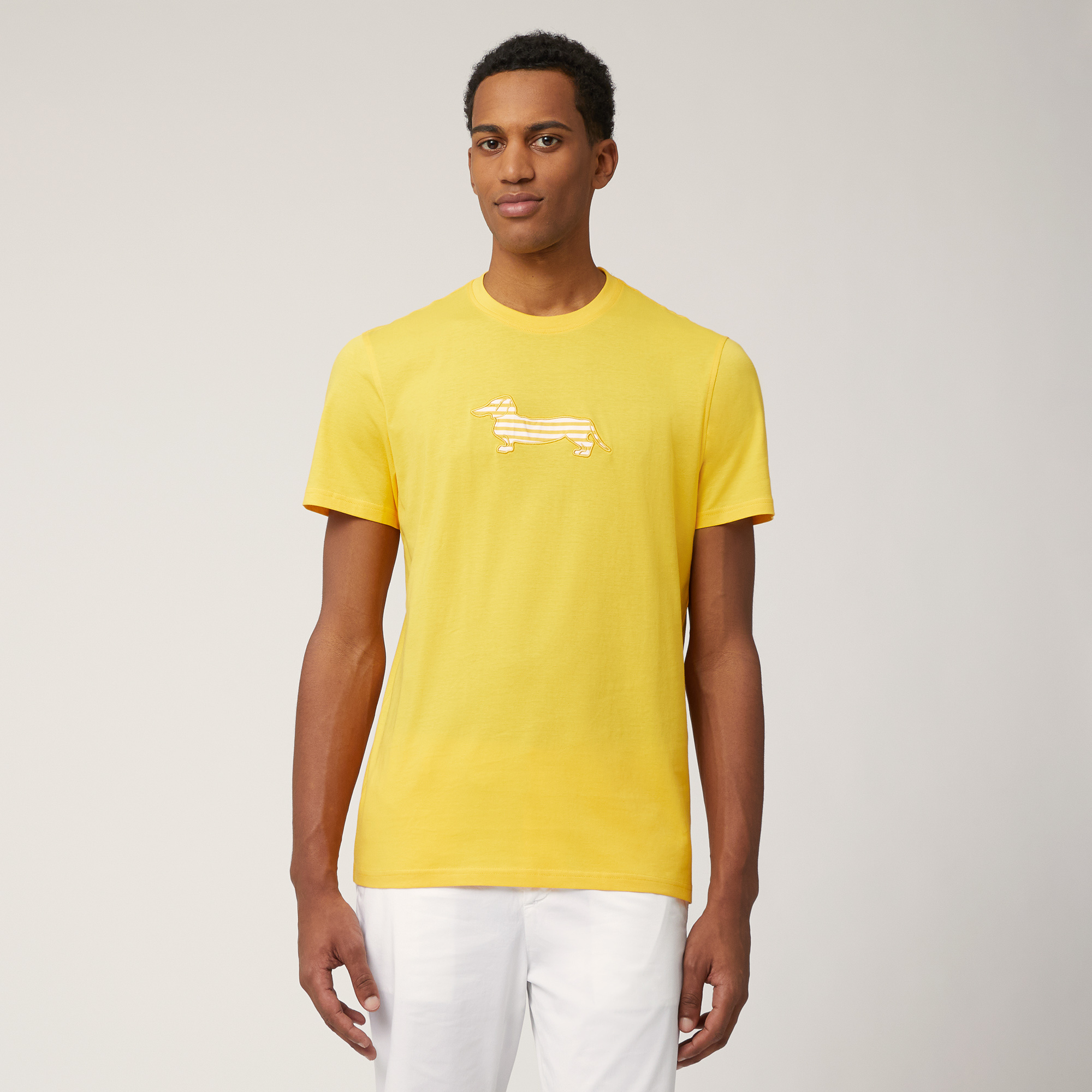 Sorbet T-Shirt with Dachshund, Canary Yellow, large image number 0