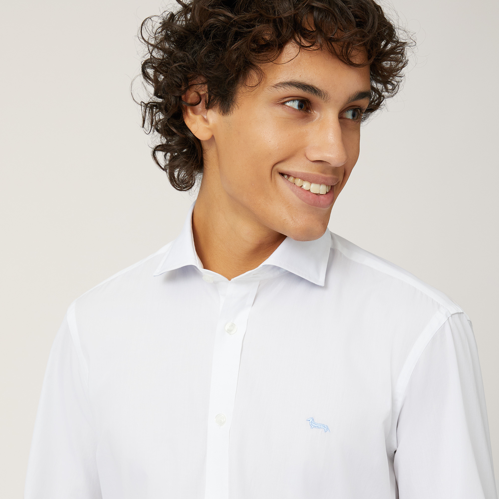 Shirt With Contrasting Inner Detail, White, large image number 2