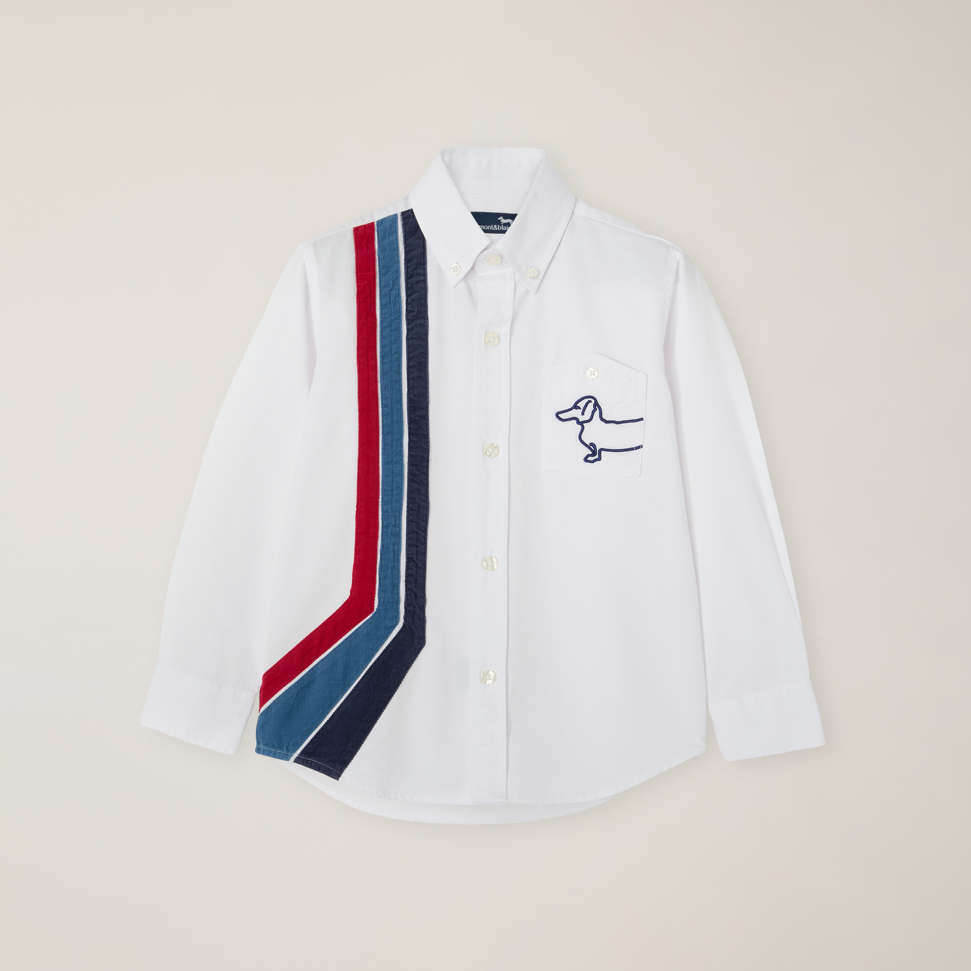 Poplin Shirt With Logo Embroidery On The Breast Pocket