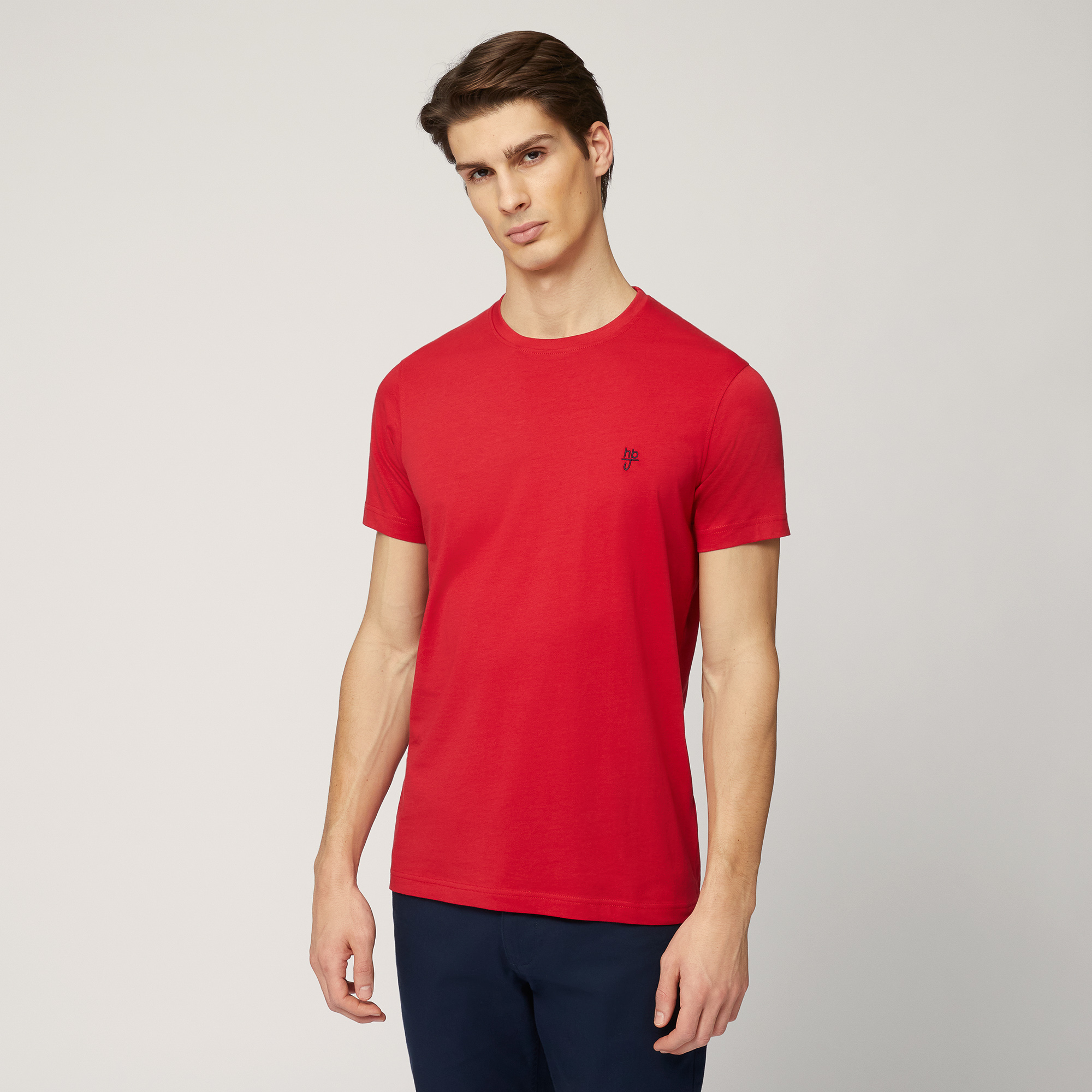 T-Shirt with Monogram, Red, large image number 0