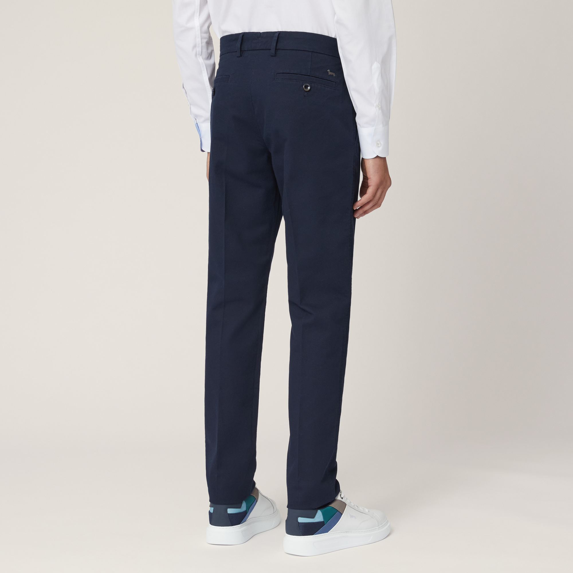 Narrow Chino Pants, Blu, large image number 1