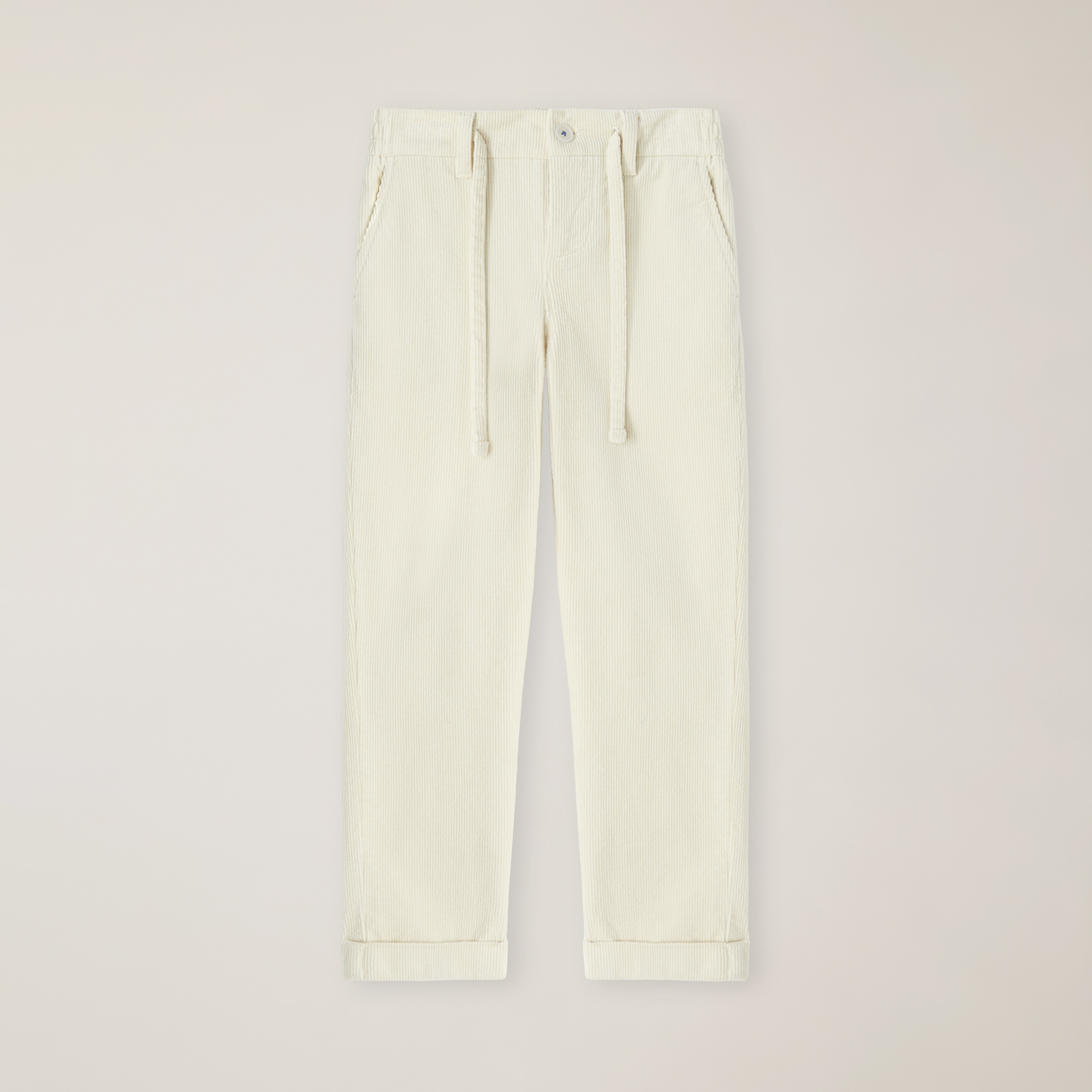 Corduroy Pants With Slash Pocket, Milk White, large image number 0