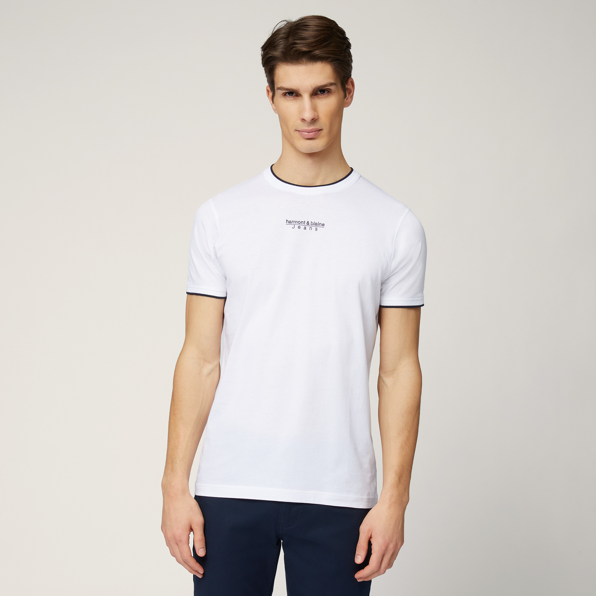 T-Shirt with Lettering, White, large image number 0