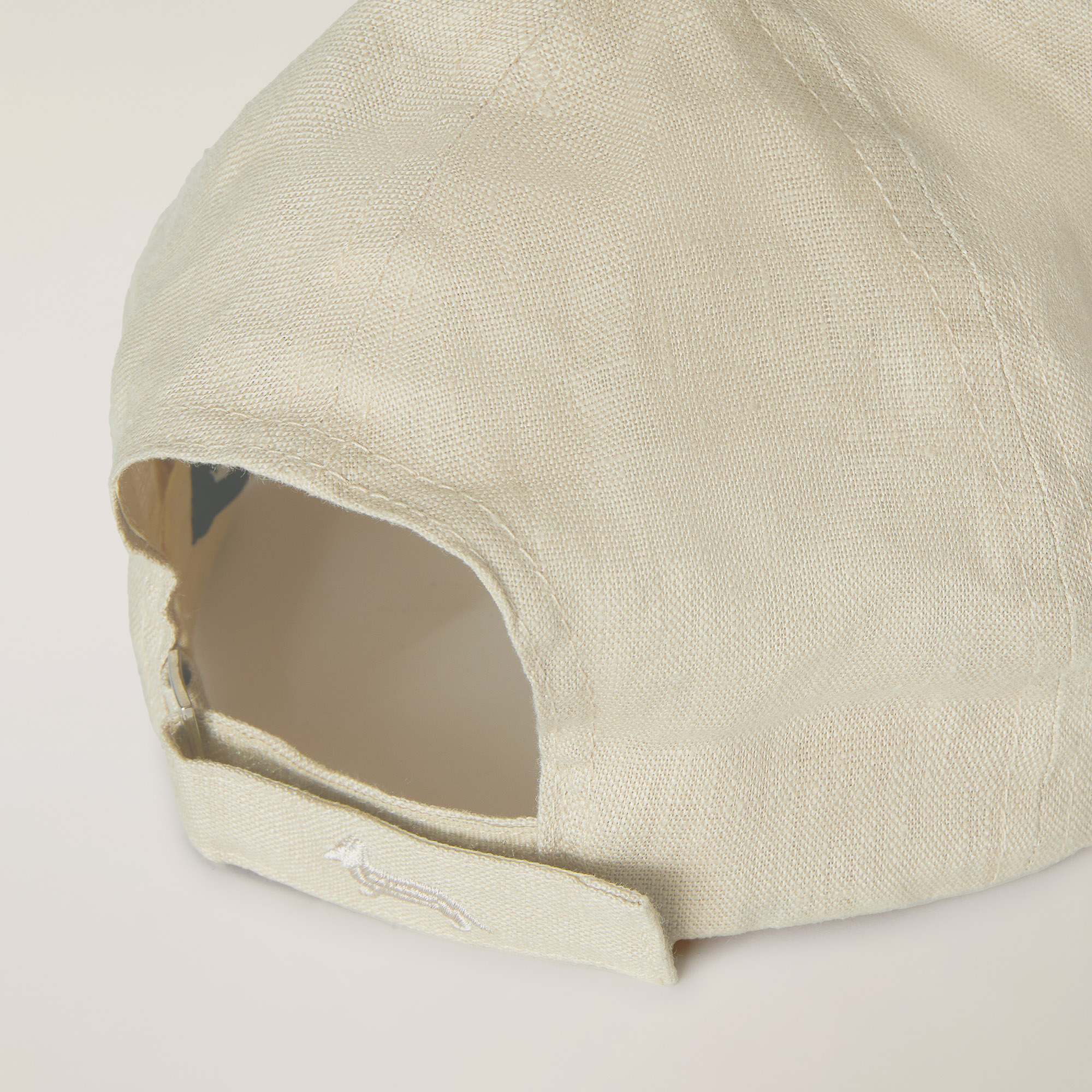 Linen Cap with Logo, Beige, large image number 1