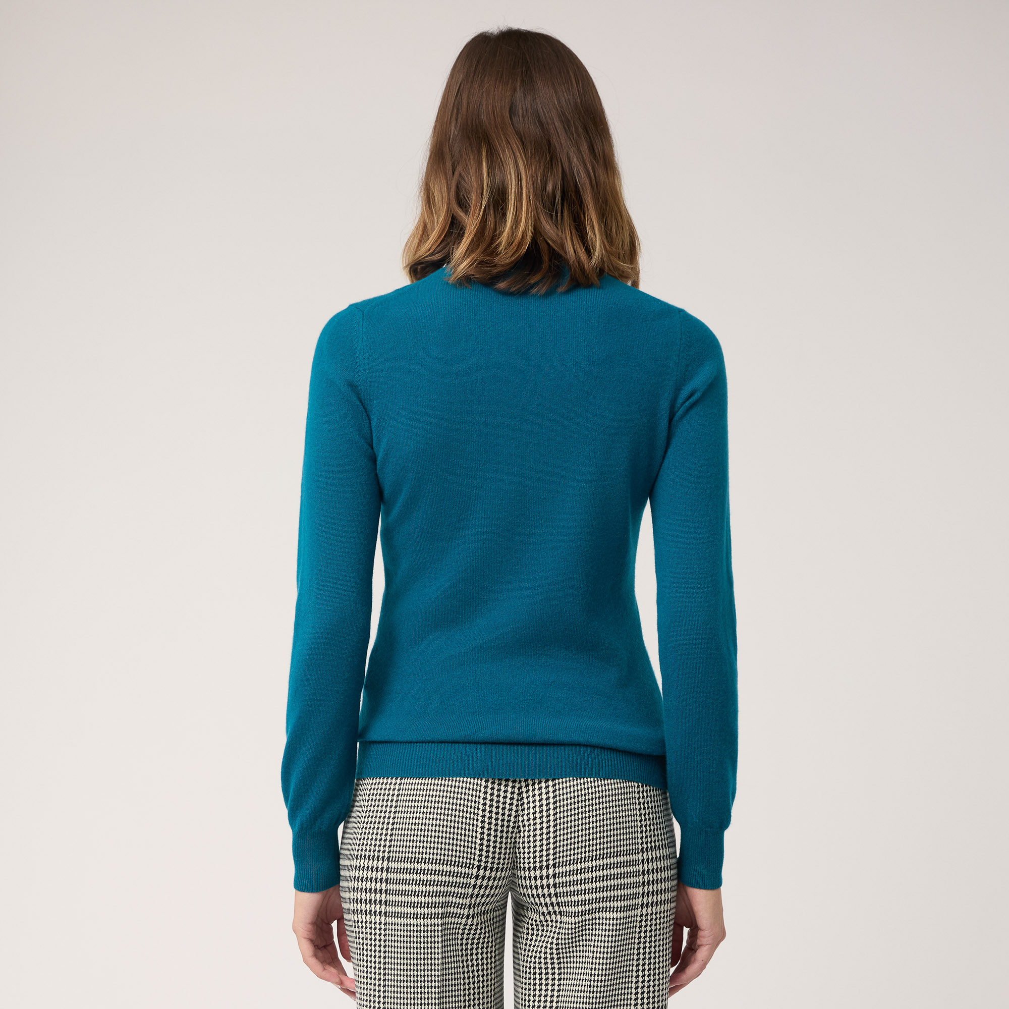 Cashmere Turtleneck Sweater, Blue, large image number 1