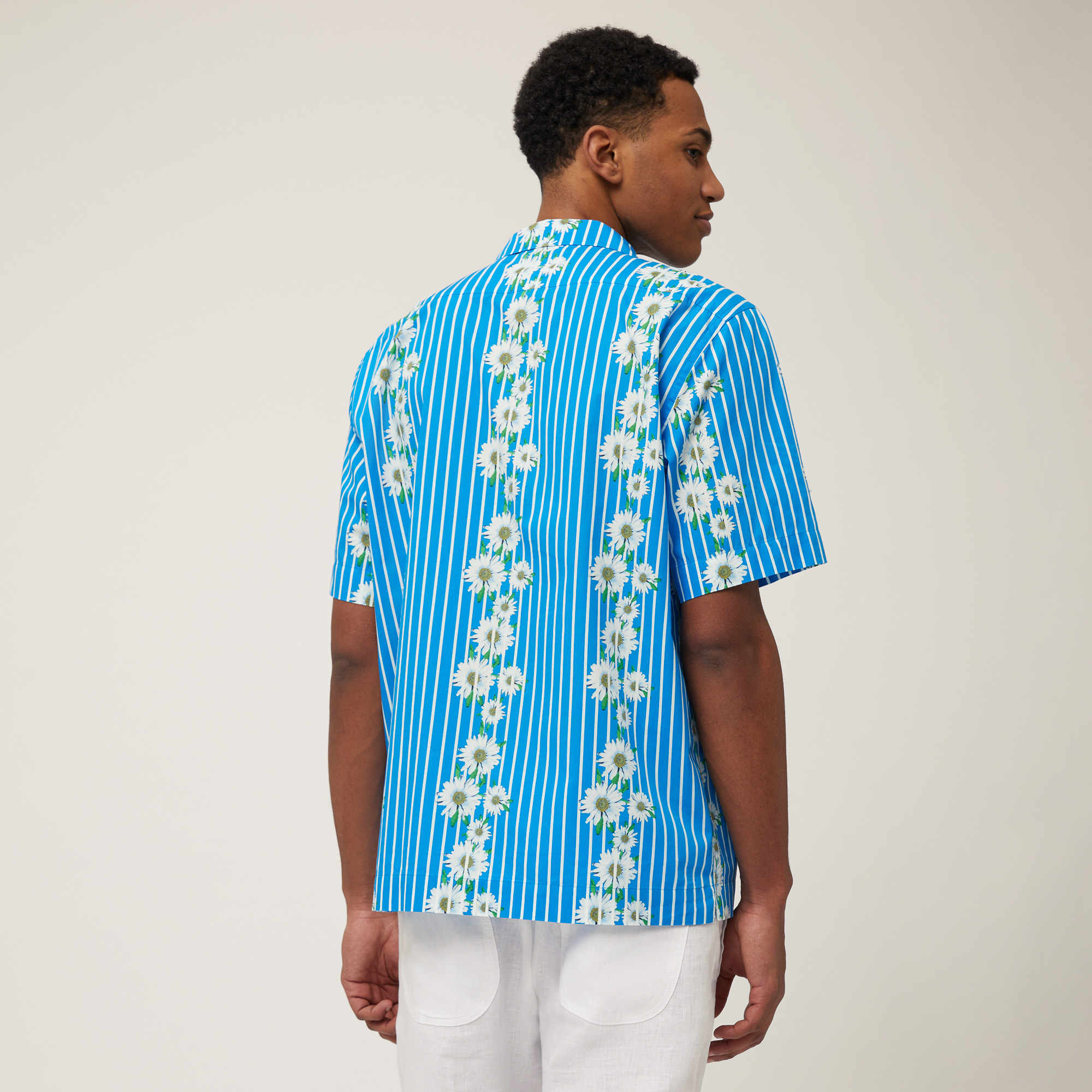 Printed Bowling Shirt, Light Blue, large image number 1