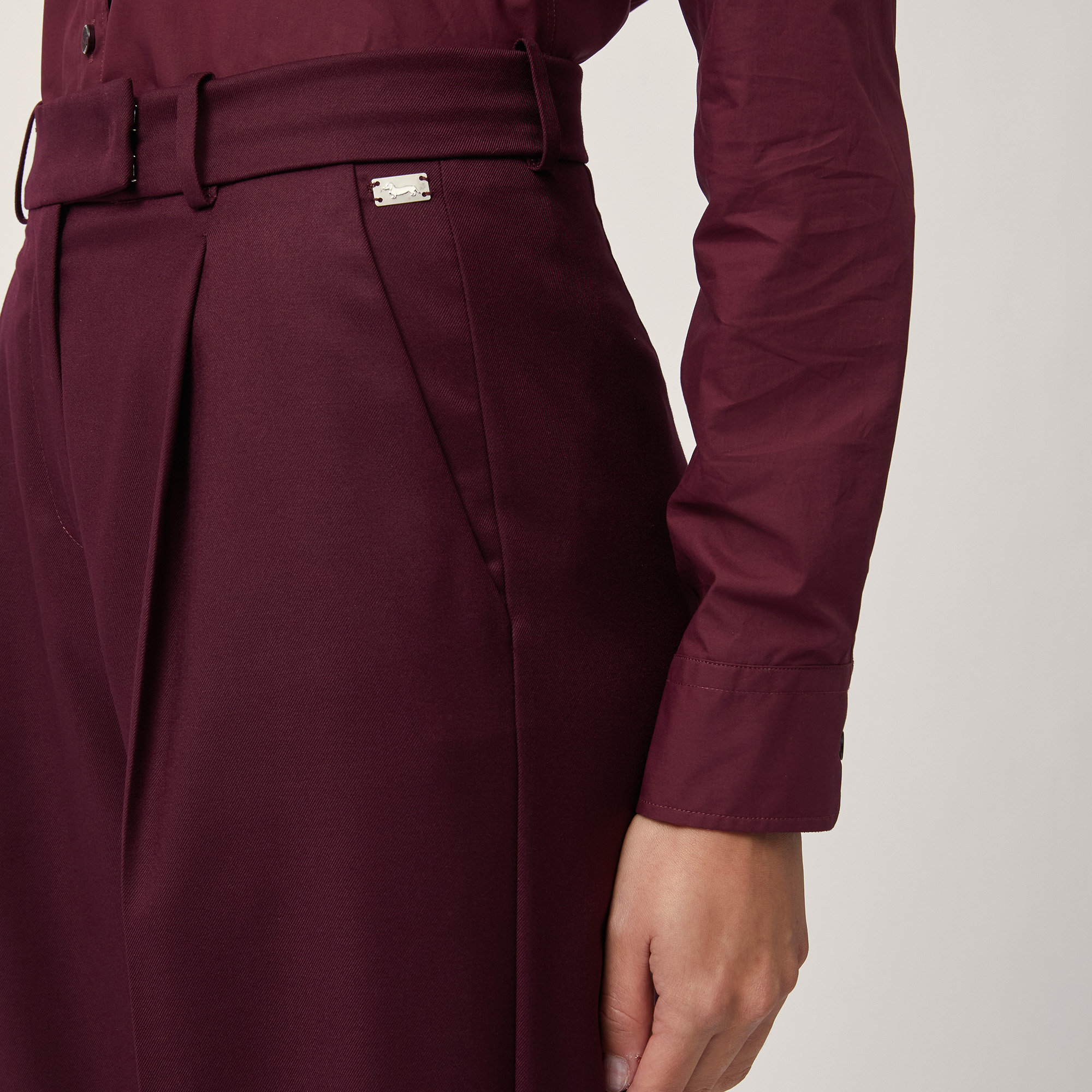 Pants with Pleats, Bordeaux, large image number 2