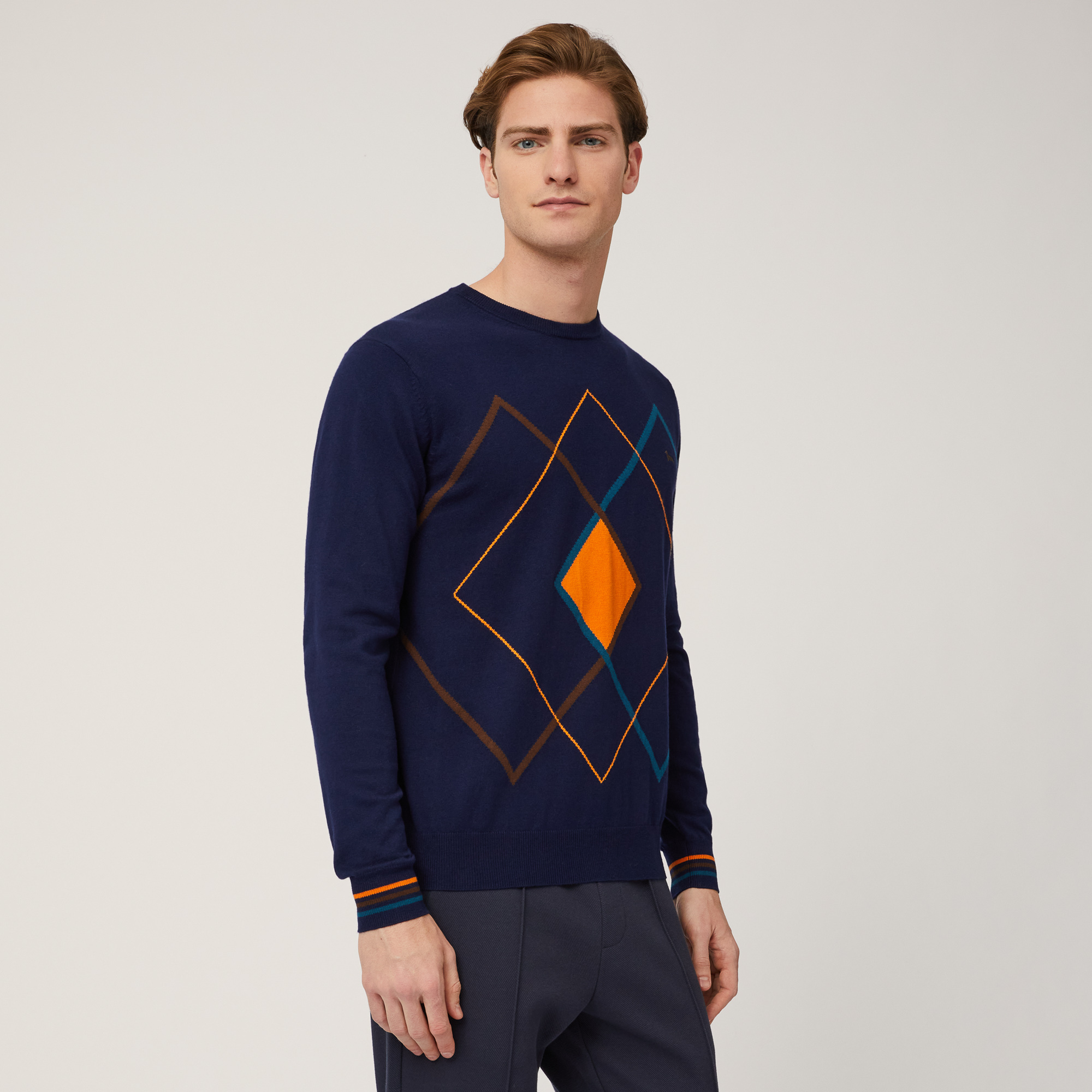 Argyle Pattern Pullover, Blue , large image number 0