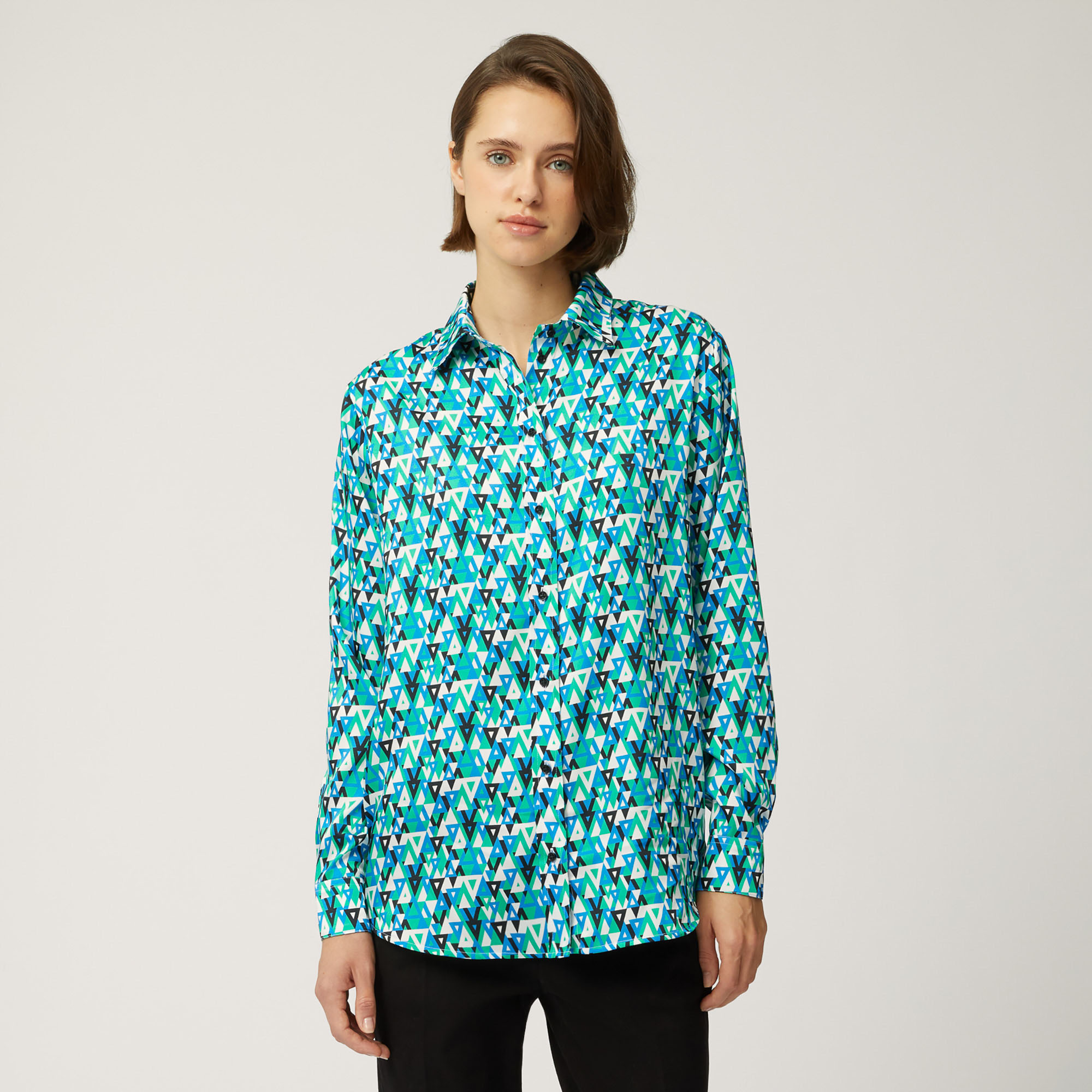 Ski Lounge Geometric Print Shirt: | colors & [GLOBAL] Luxury italian Blaine Harmont Pop