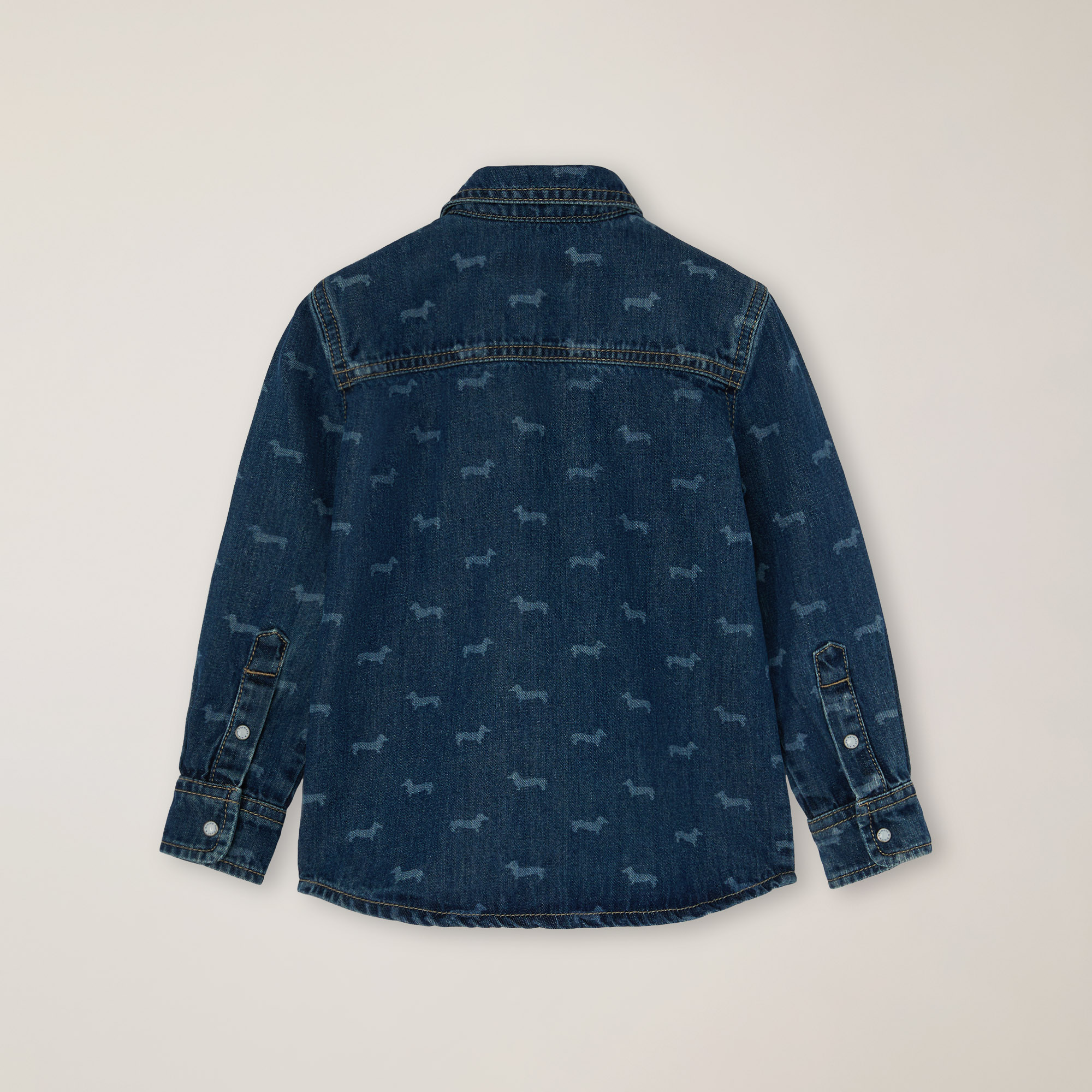 Denim Shirt With Printed Dachshunds