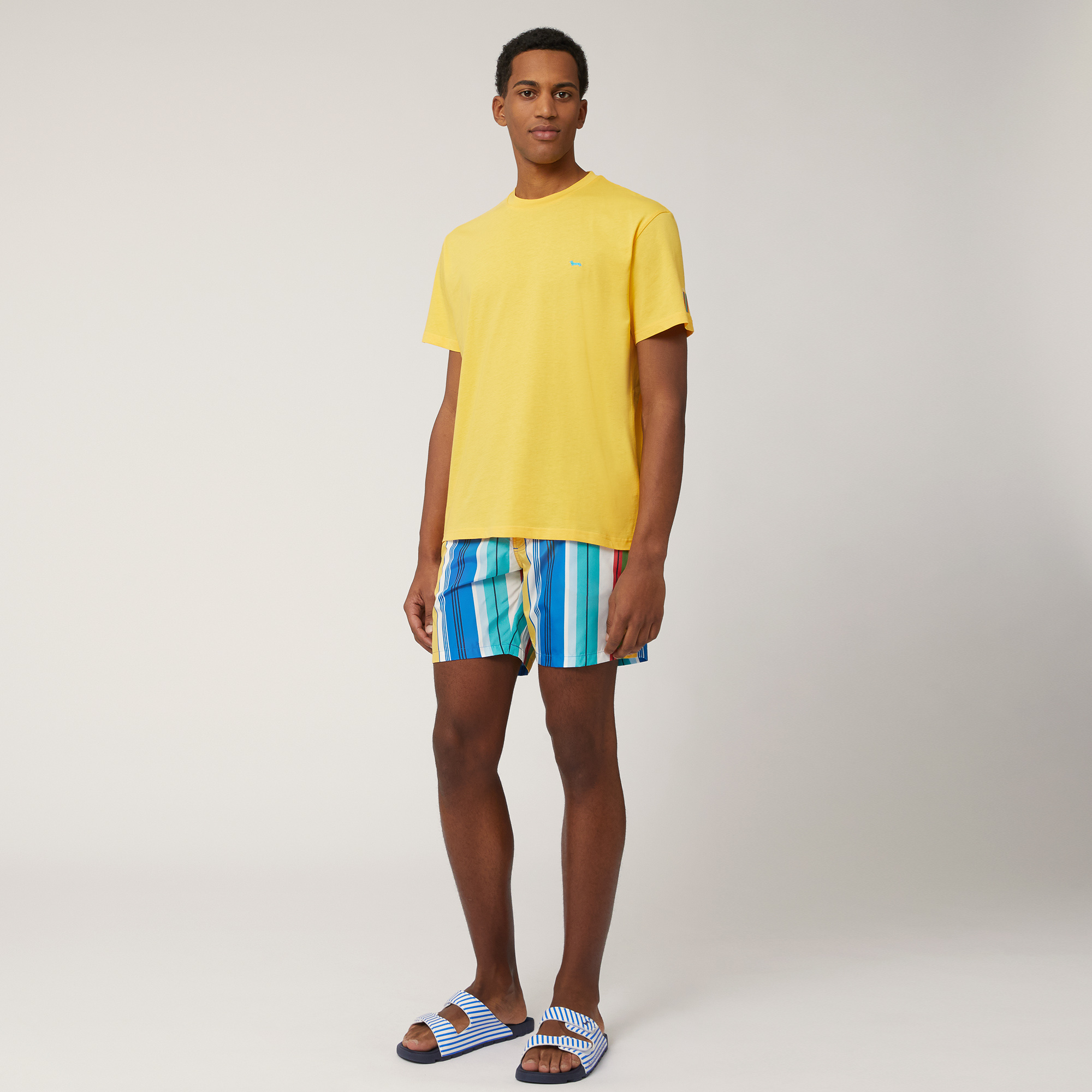 Multicolor Swim Trunks, Canary Yellow, large image number 3