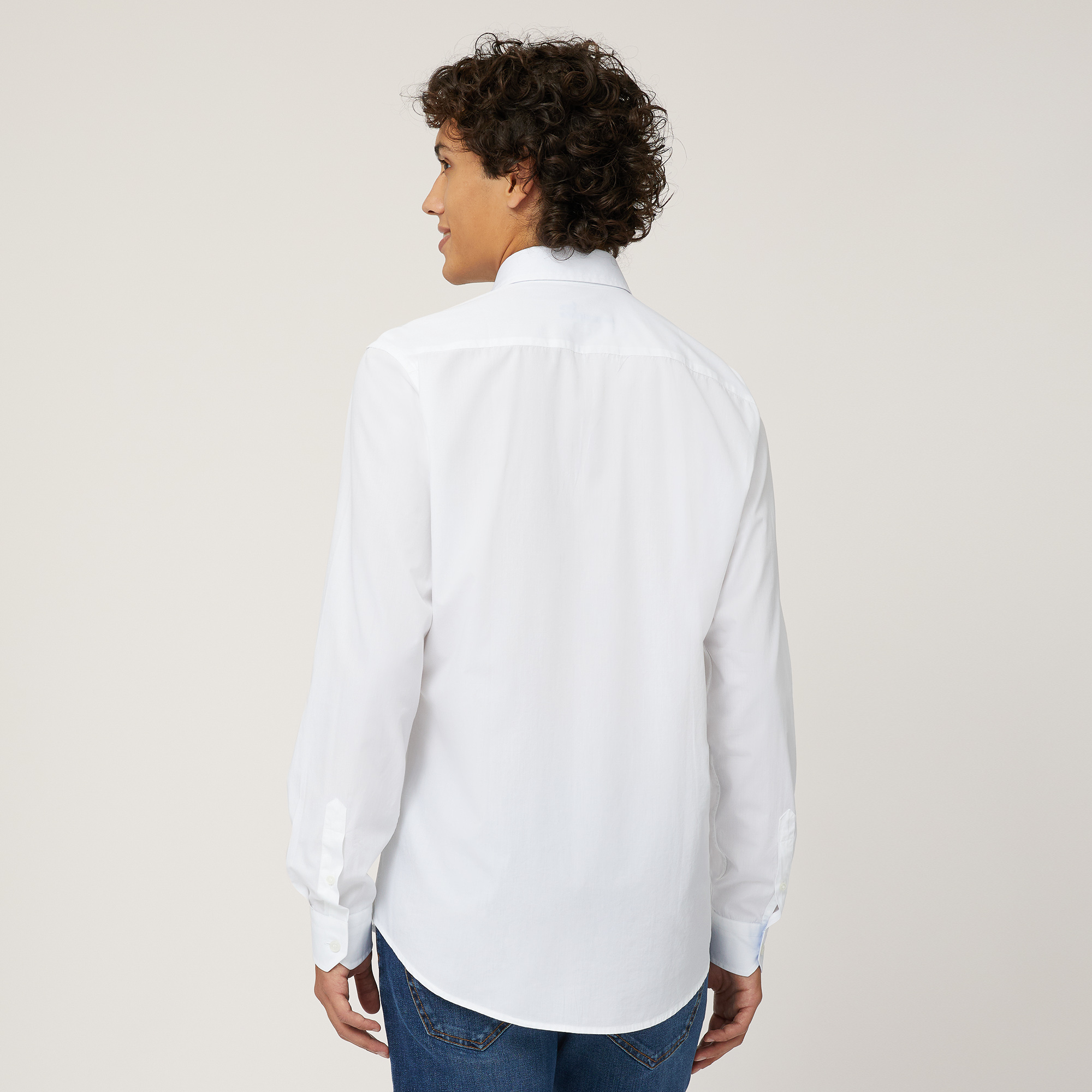 Shirt With Contrasting Inner Detail, White, large image number 1