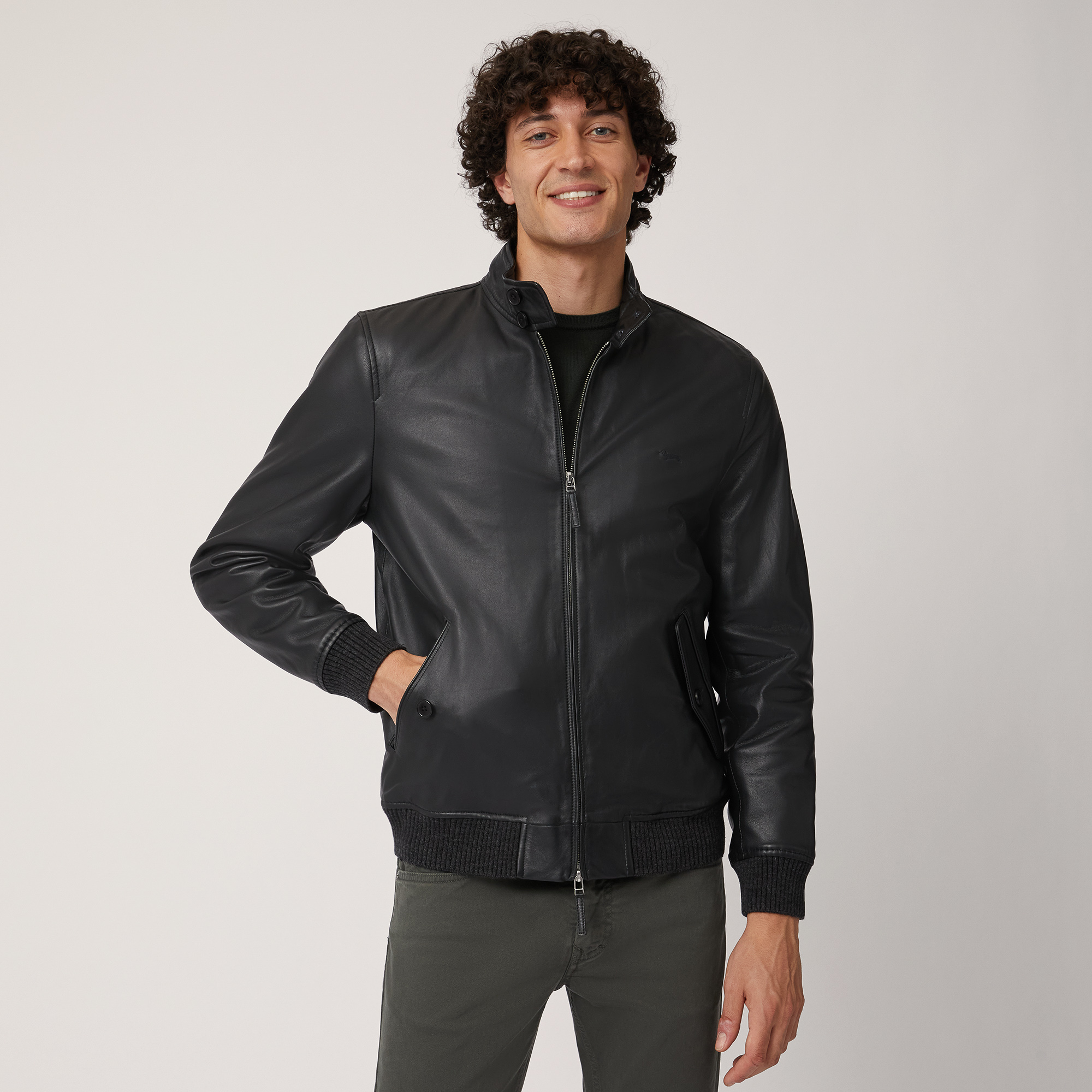 Narrow Bomber Jacket, Black , large image number 0