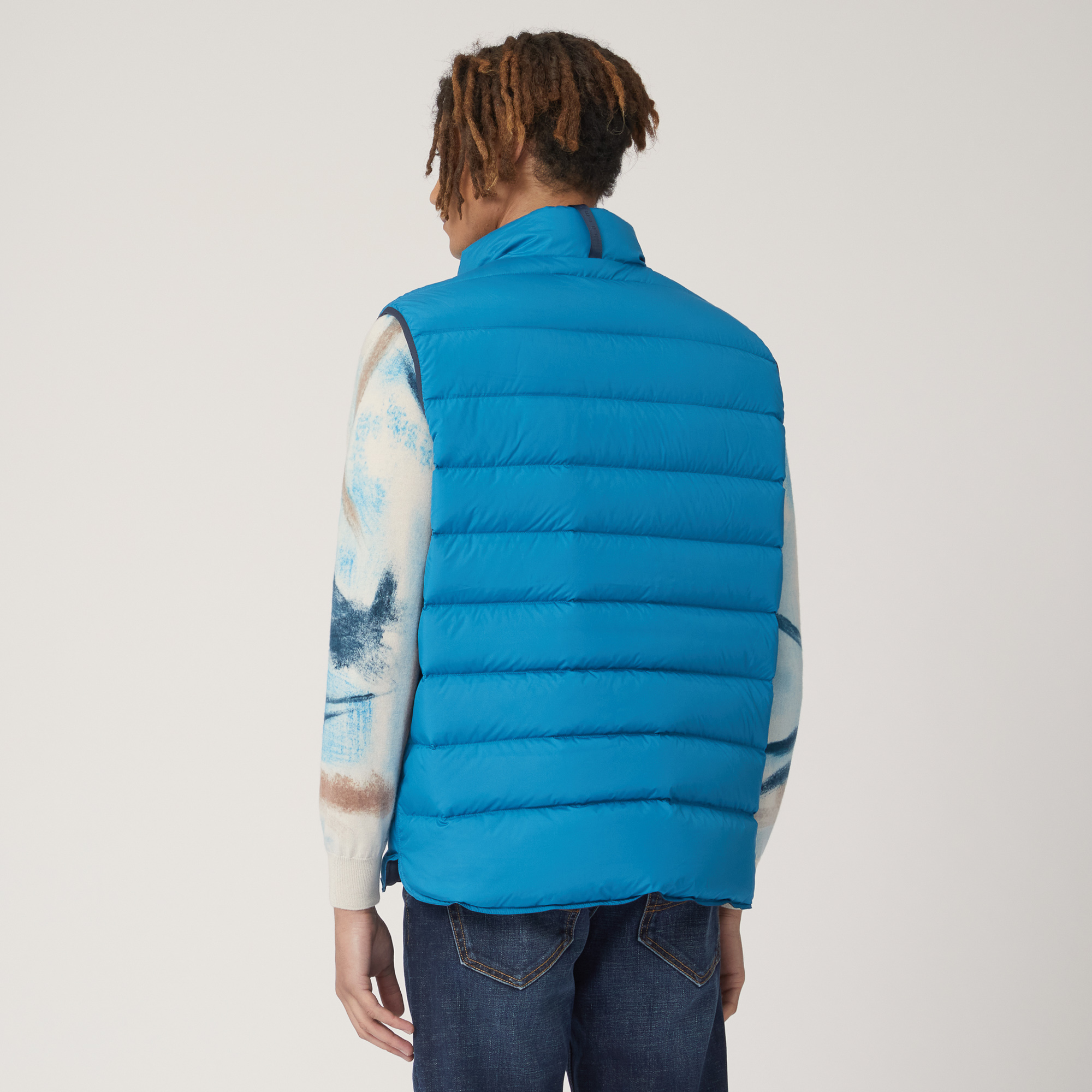 Reversible Padded Gilet, Blu, large image number 1