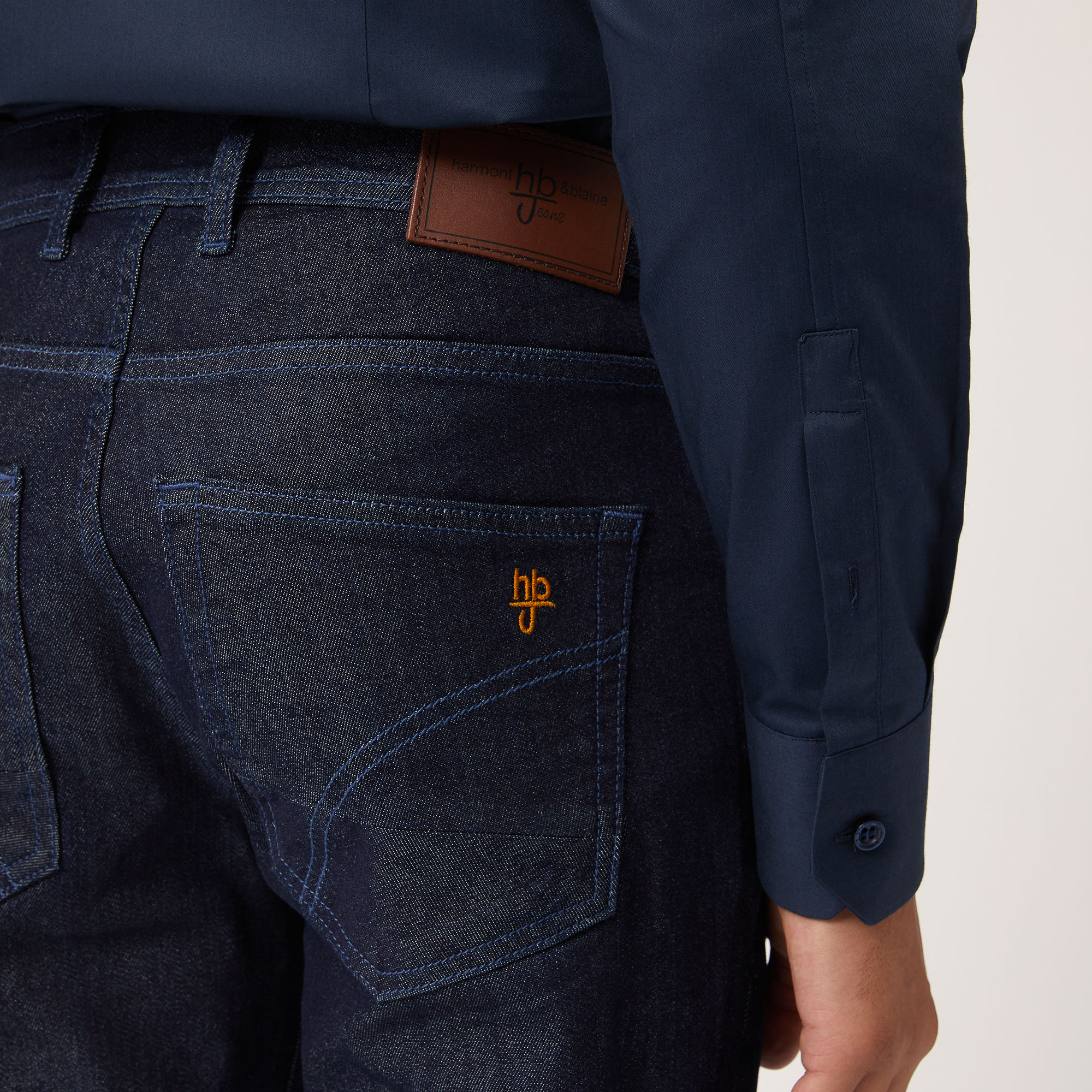 Pantaloni Slim In Denim, Blu Denim, large image number 2