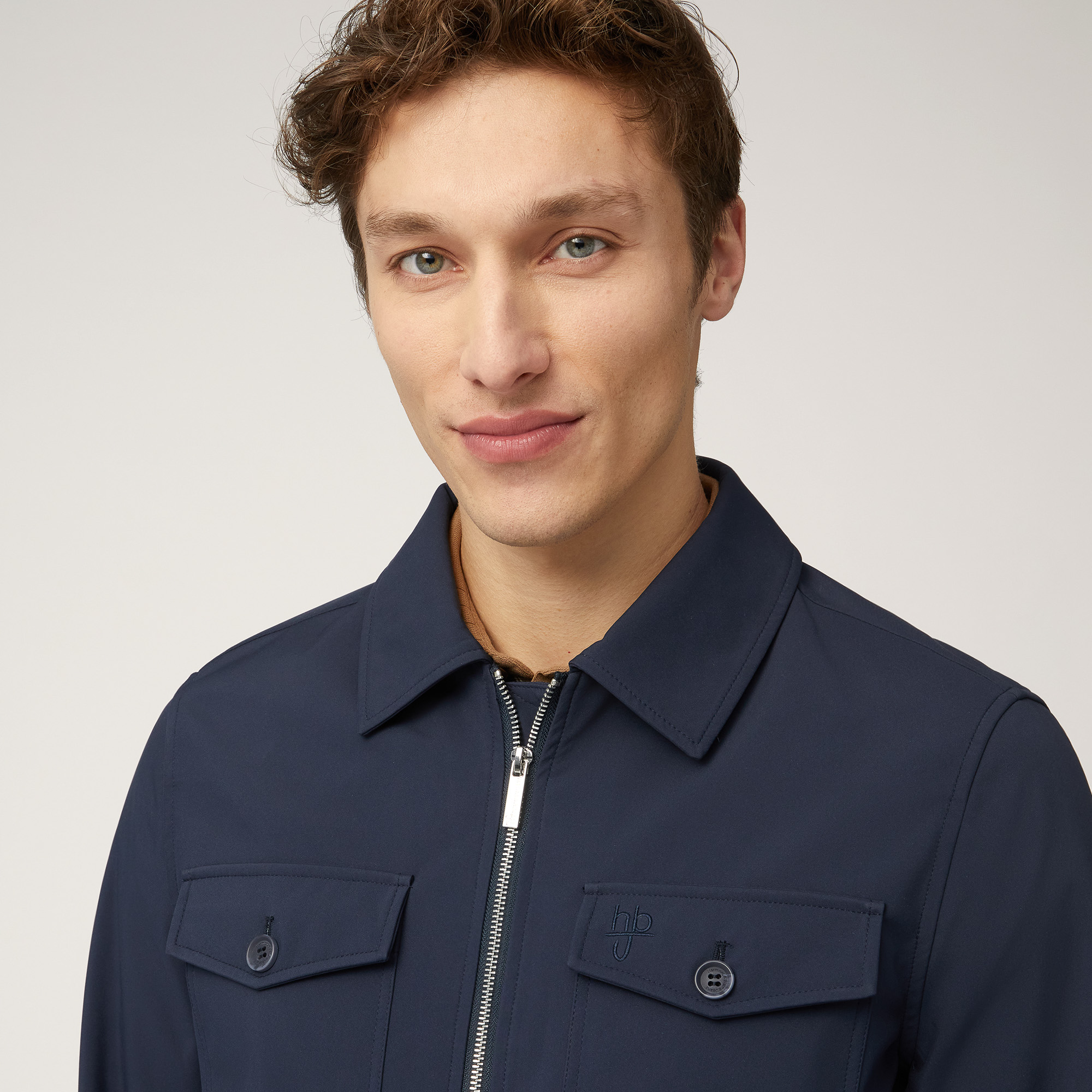 Soft Shell Jacket With Pockets, Dark Blue, large image number 2