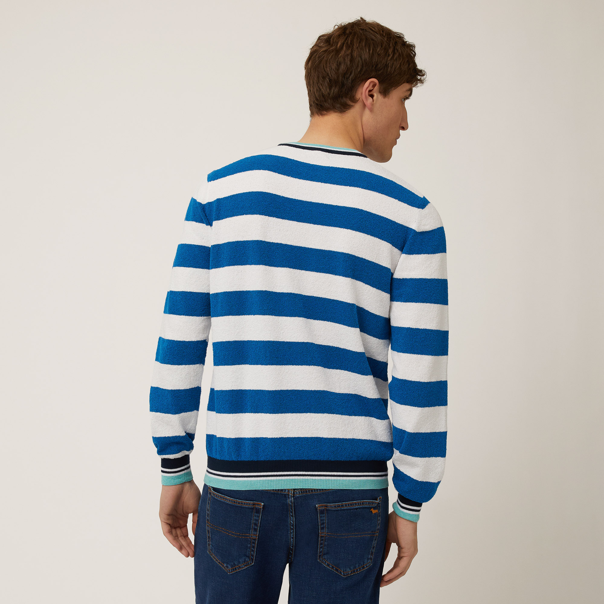 Terry Striped Pullover