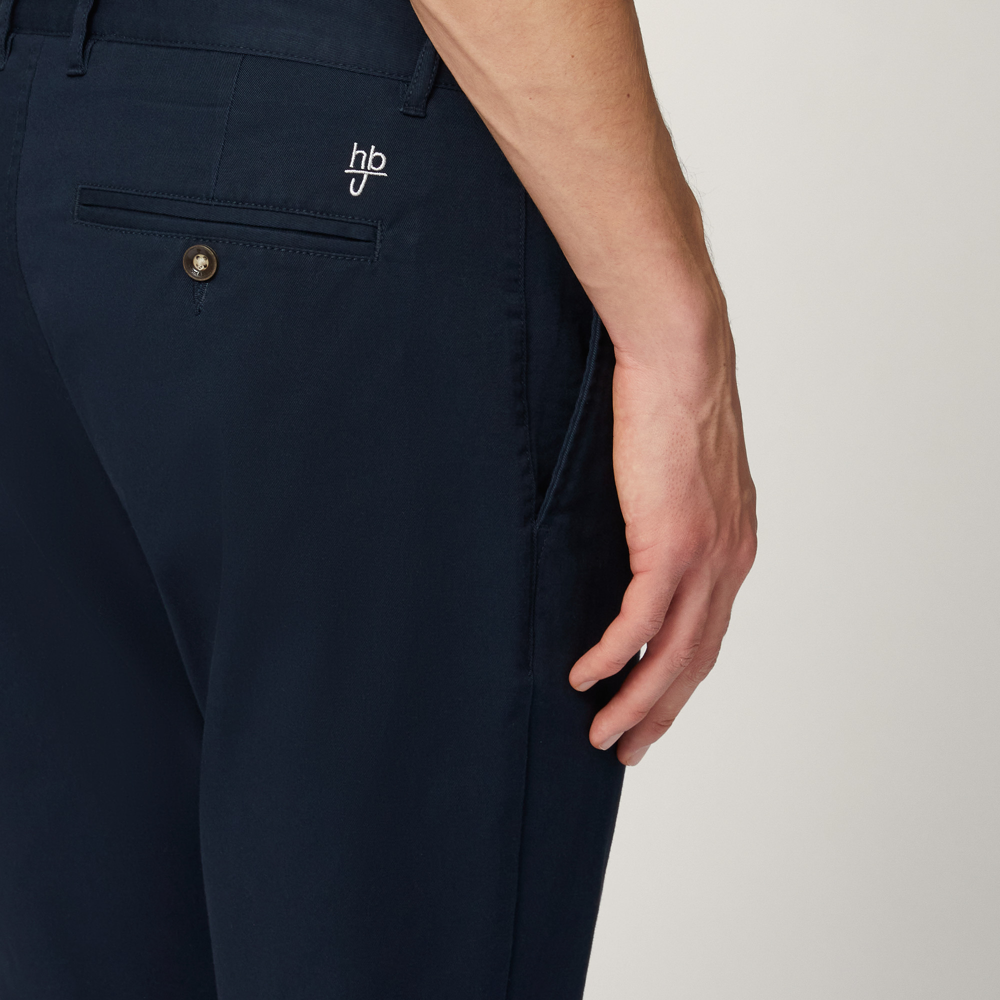 Pantaloni Chino In Twill, Blu Scuro, large image number 2