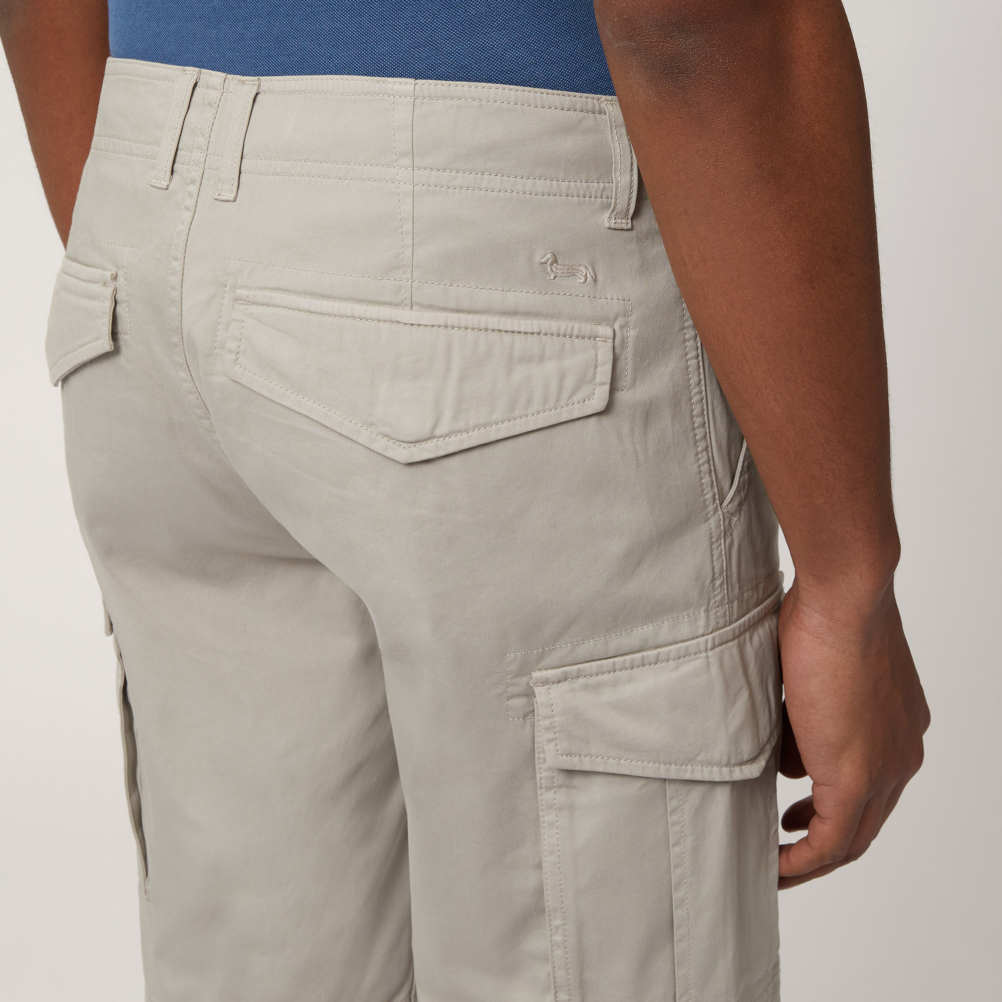 Cotton Cargo Bermuda Shorts, Sand, large image number 2