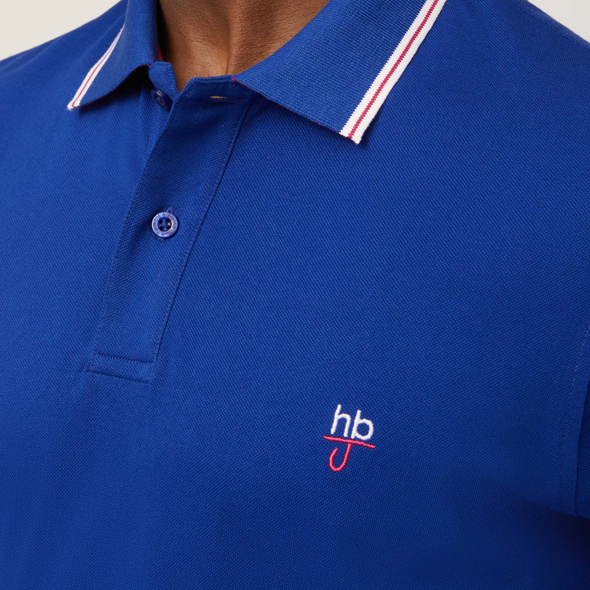 Polo Narrow Fit Con Logo, Blu Marine, large image number 2