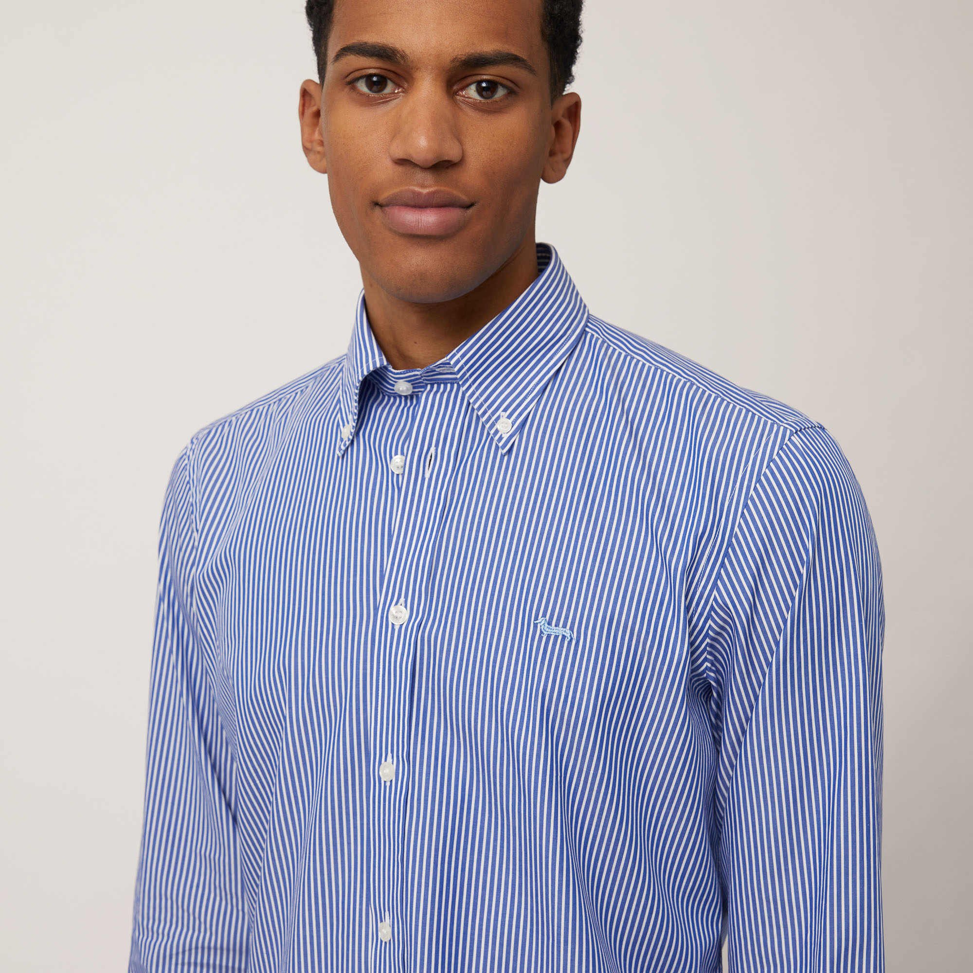 Camicia In Cotone , Blu Navy, large image number 2