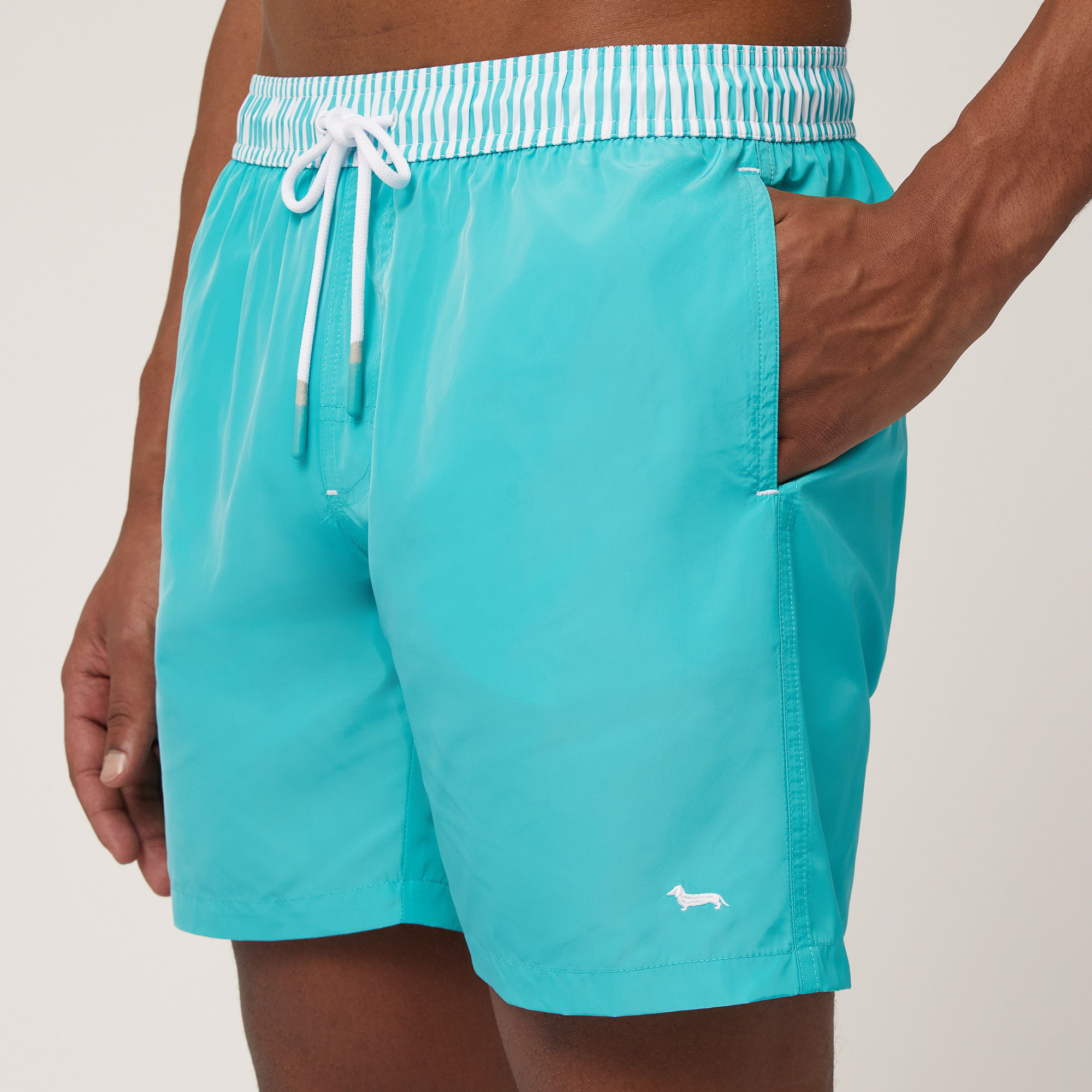 Sorbet Swim Trunks, Turquoise, large image number 2