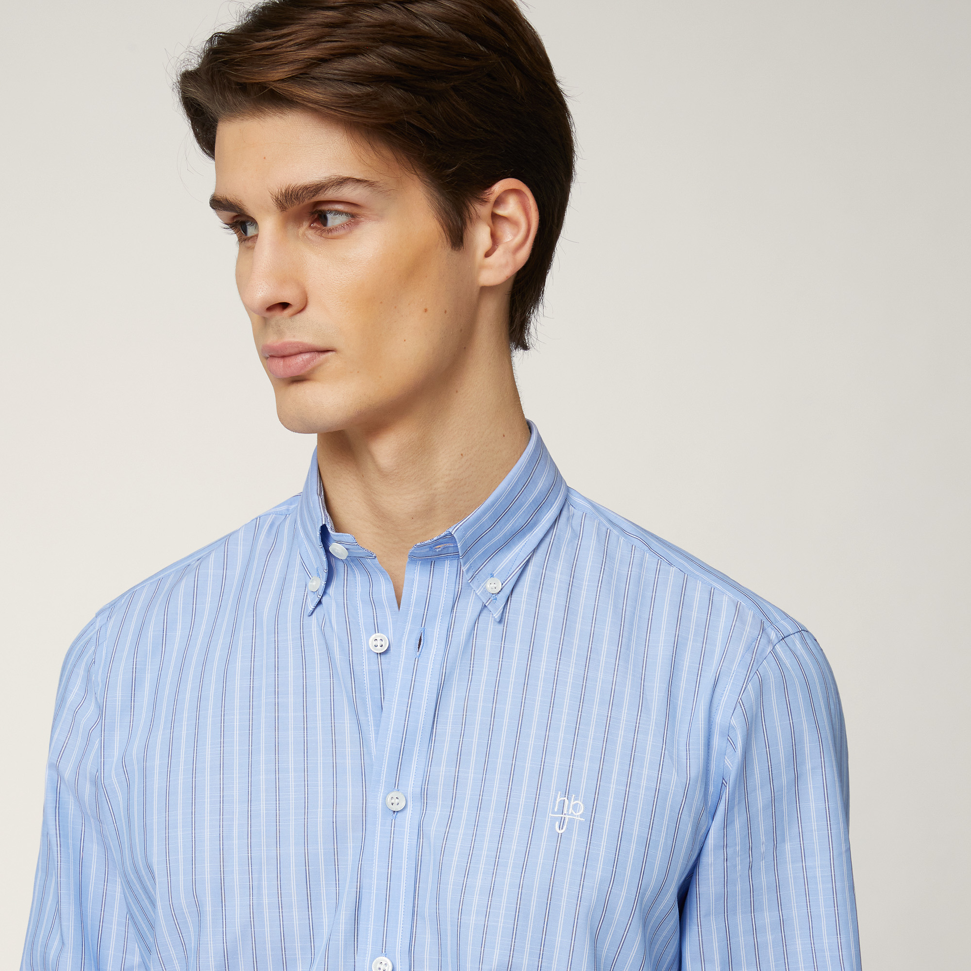 Striped Regular-Fit Shirt, Sport Blue, large image number 2