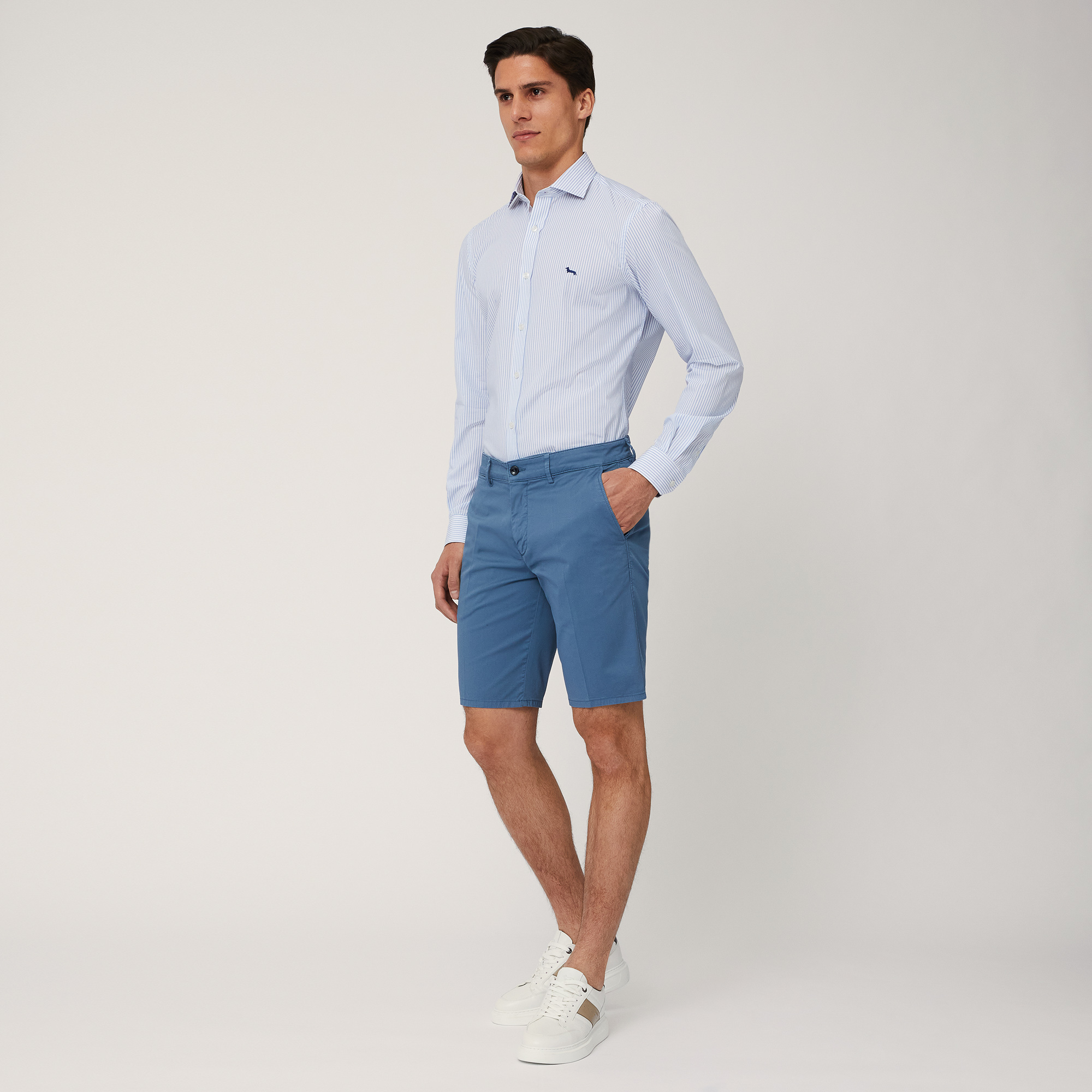 Regular Fit Bermuda Shorts, Blue, large image number 3