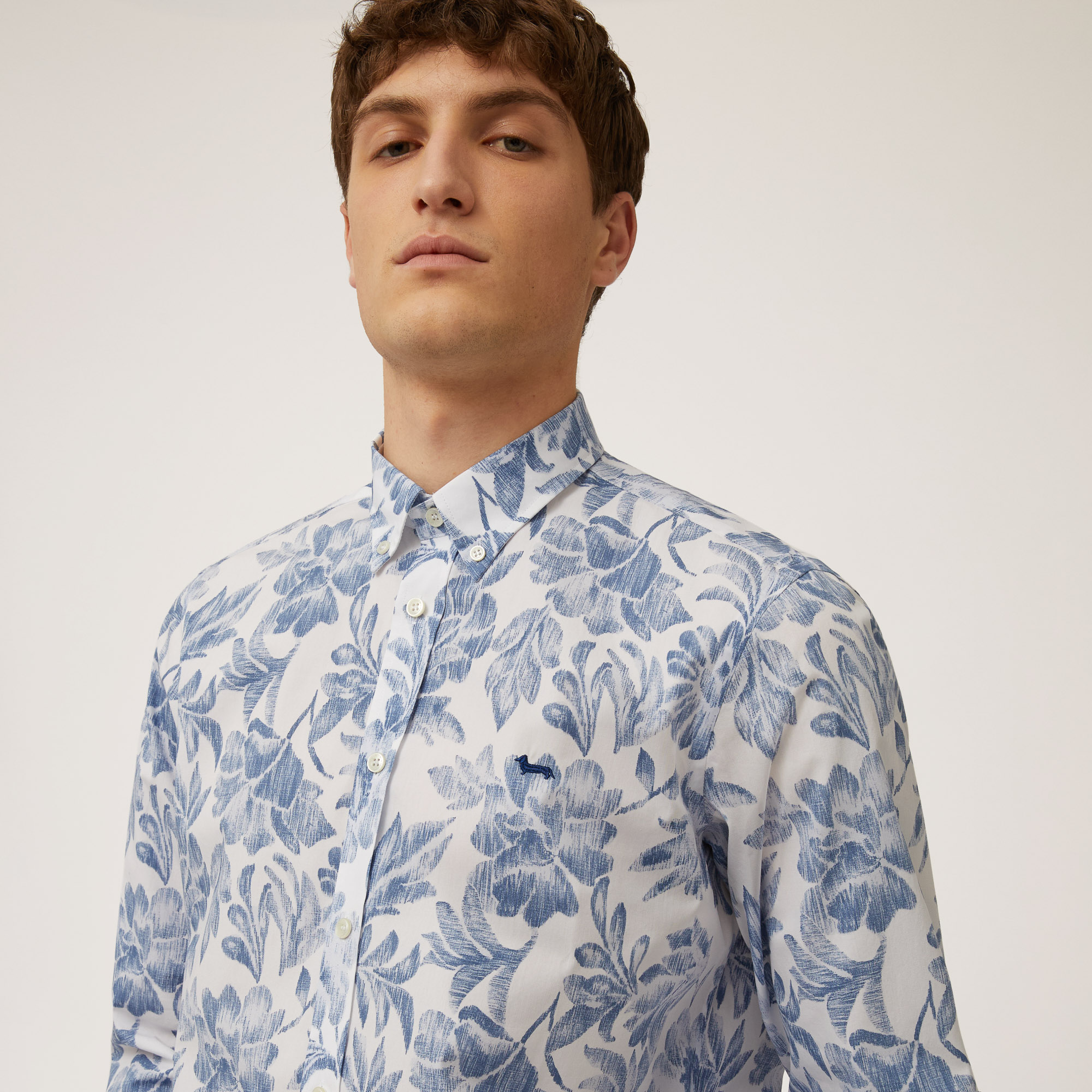 Floral Print Shirt, White, large image number 2