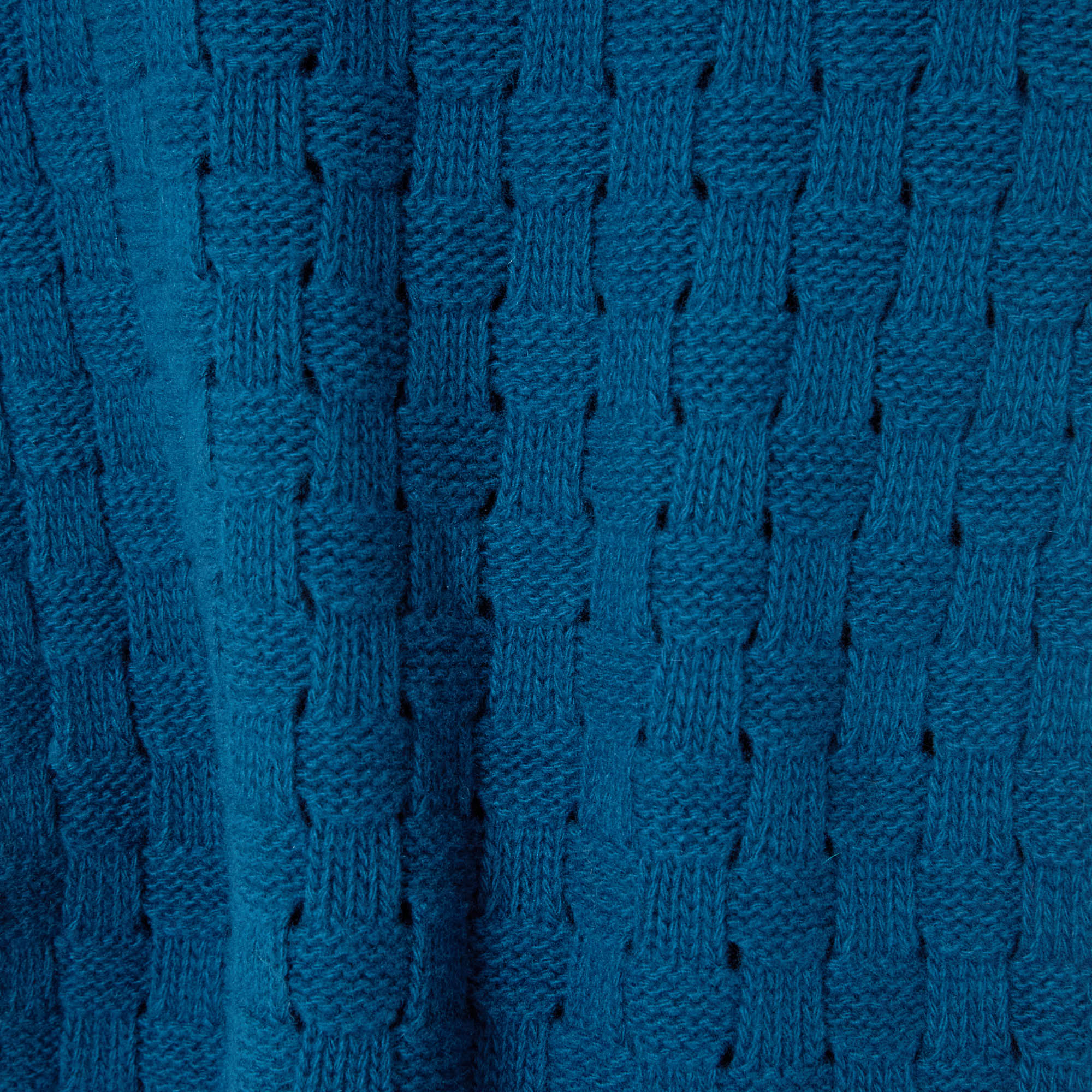 Scarf with Woven Checks, Blu, large image number 1