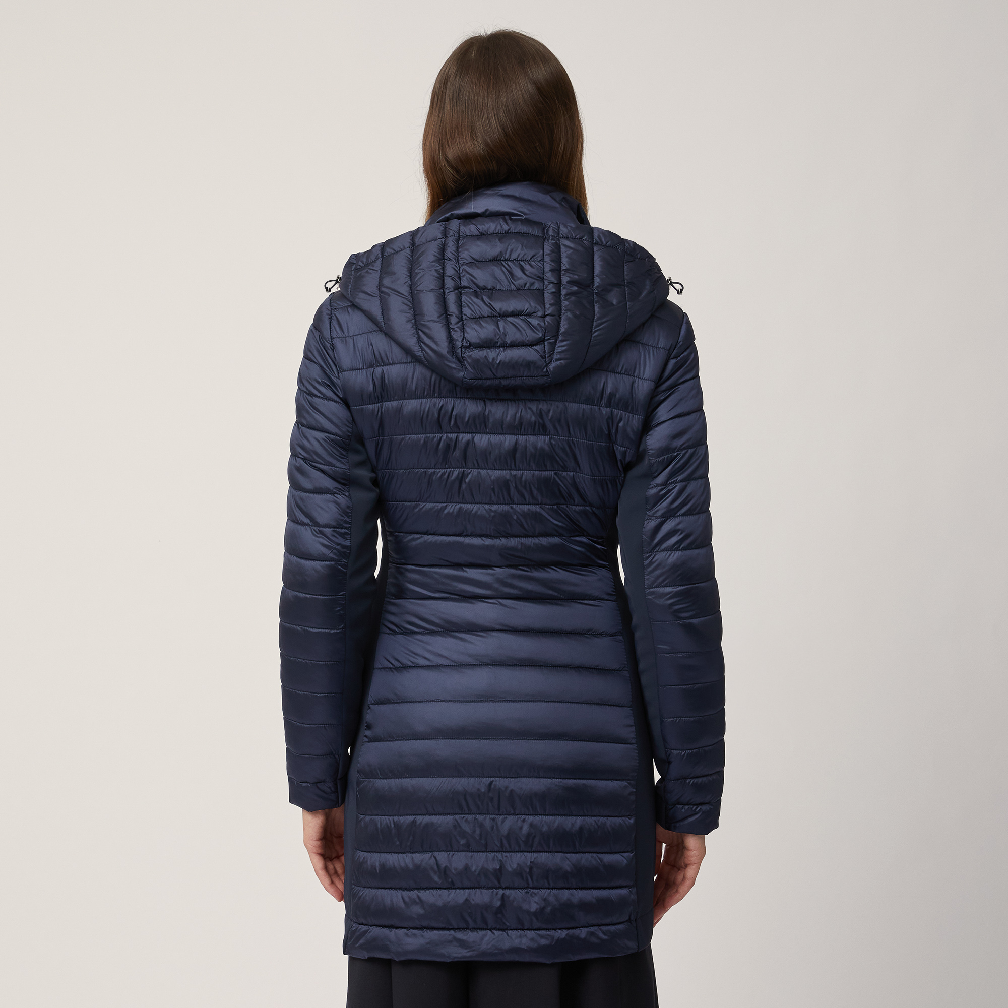 Nylon Long Jacket, Blue , large image number 1