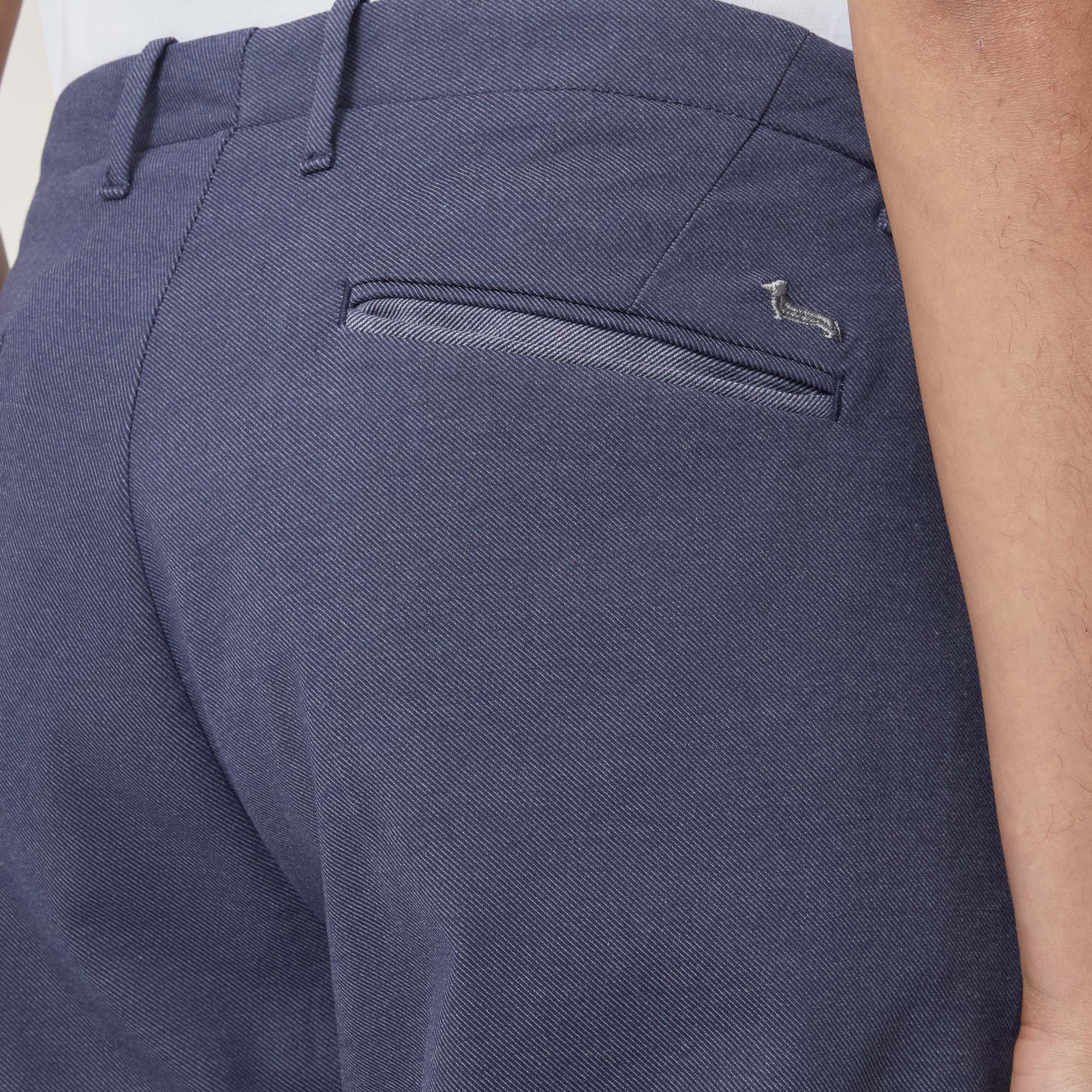 Chino Pants with Pleats, Blu, large image number 2